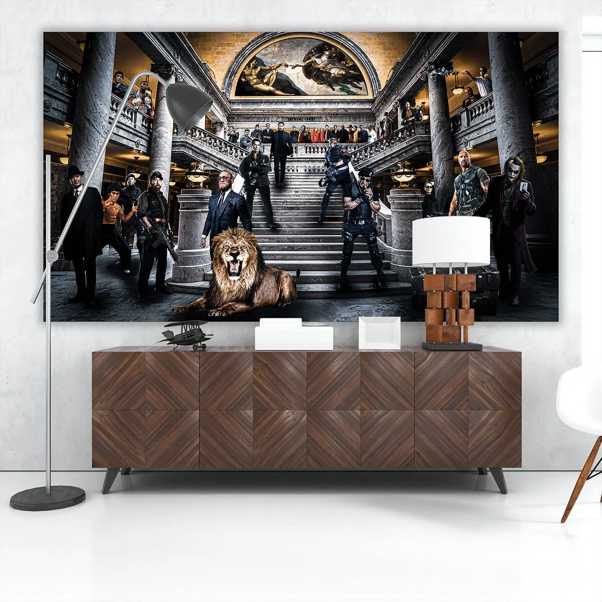 Action Movie Characters Sports Athletes Iconic Canvas Print - Image 2