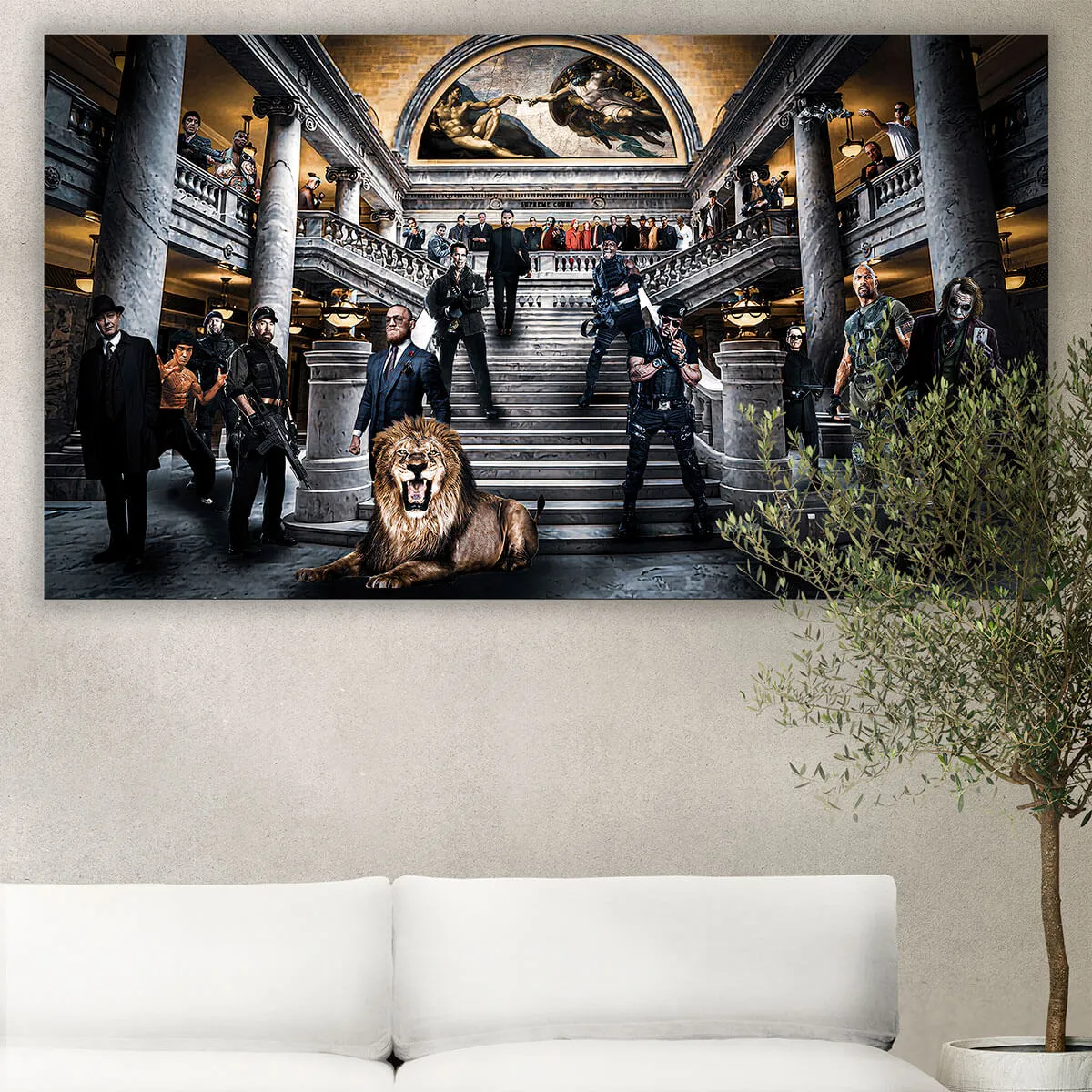 Action Movie Characters Sports Athletes Iconic Canvas Print - Image 3