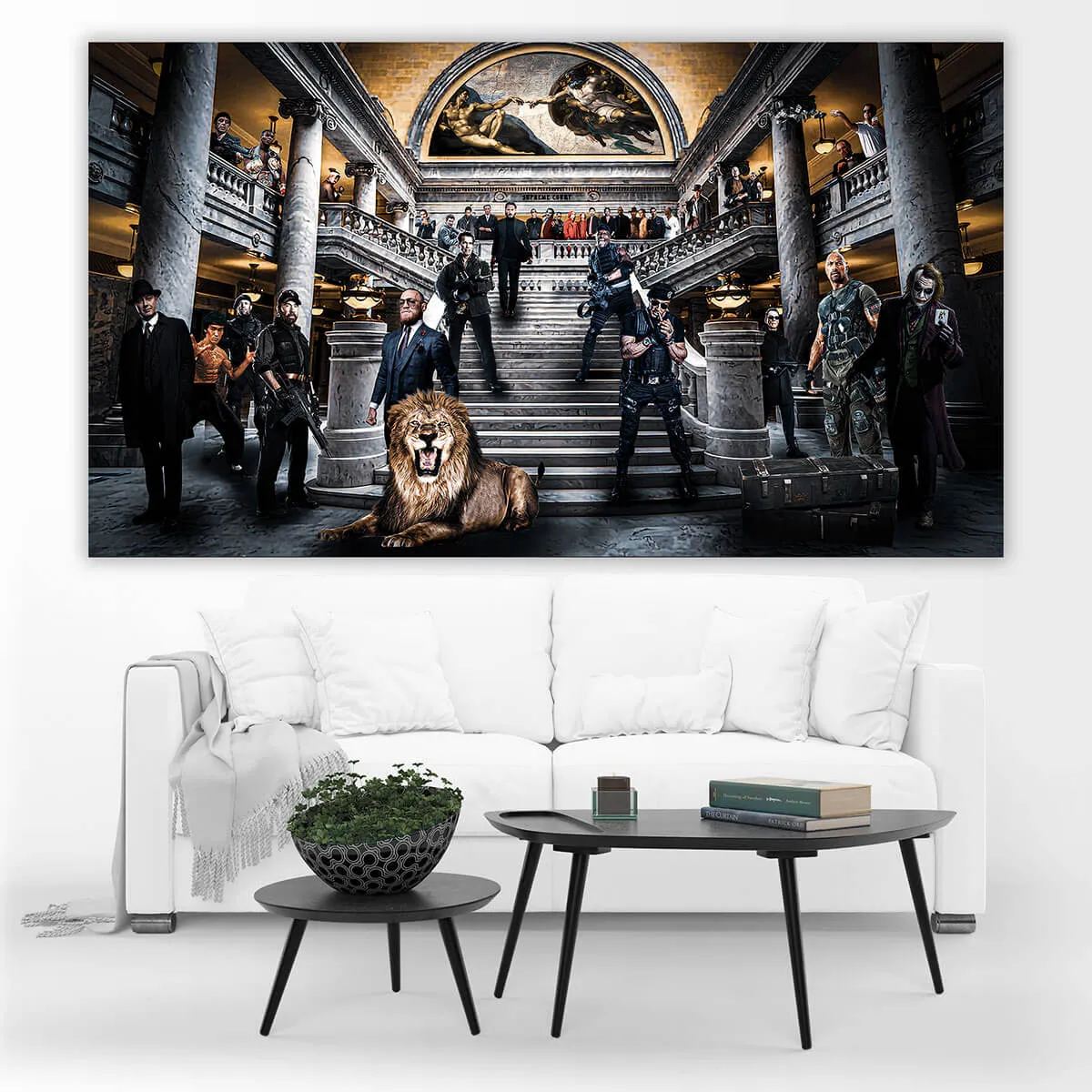Action Movie Characters Sports Athletes Iconic Canvas Print - Image 4