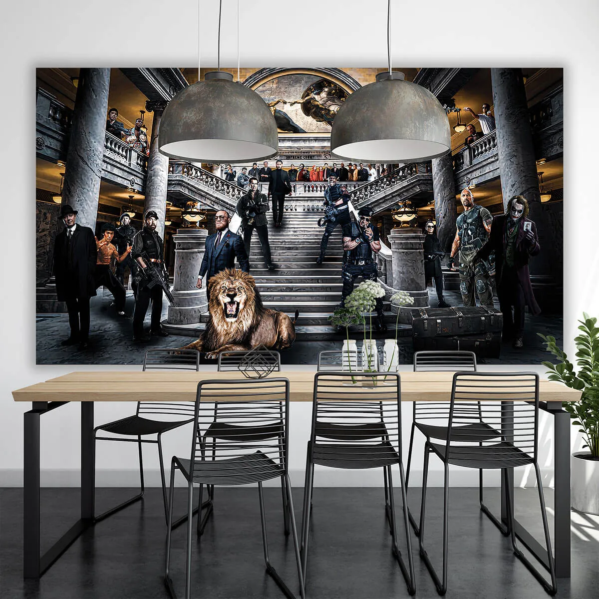 Action Movie Characters Sports Athletes Iconic Canvas Print - Image 5