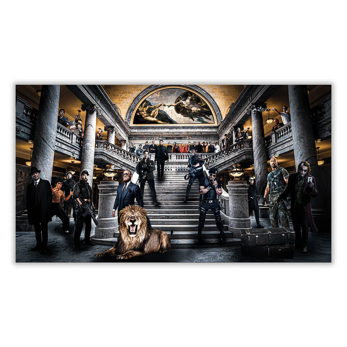 Action Movie Characters Sports Athletes Iconic Canvas Print - Image 7