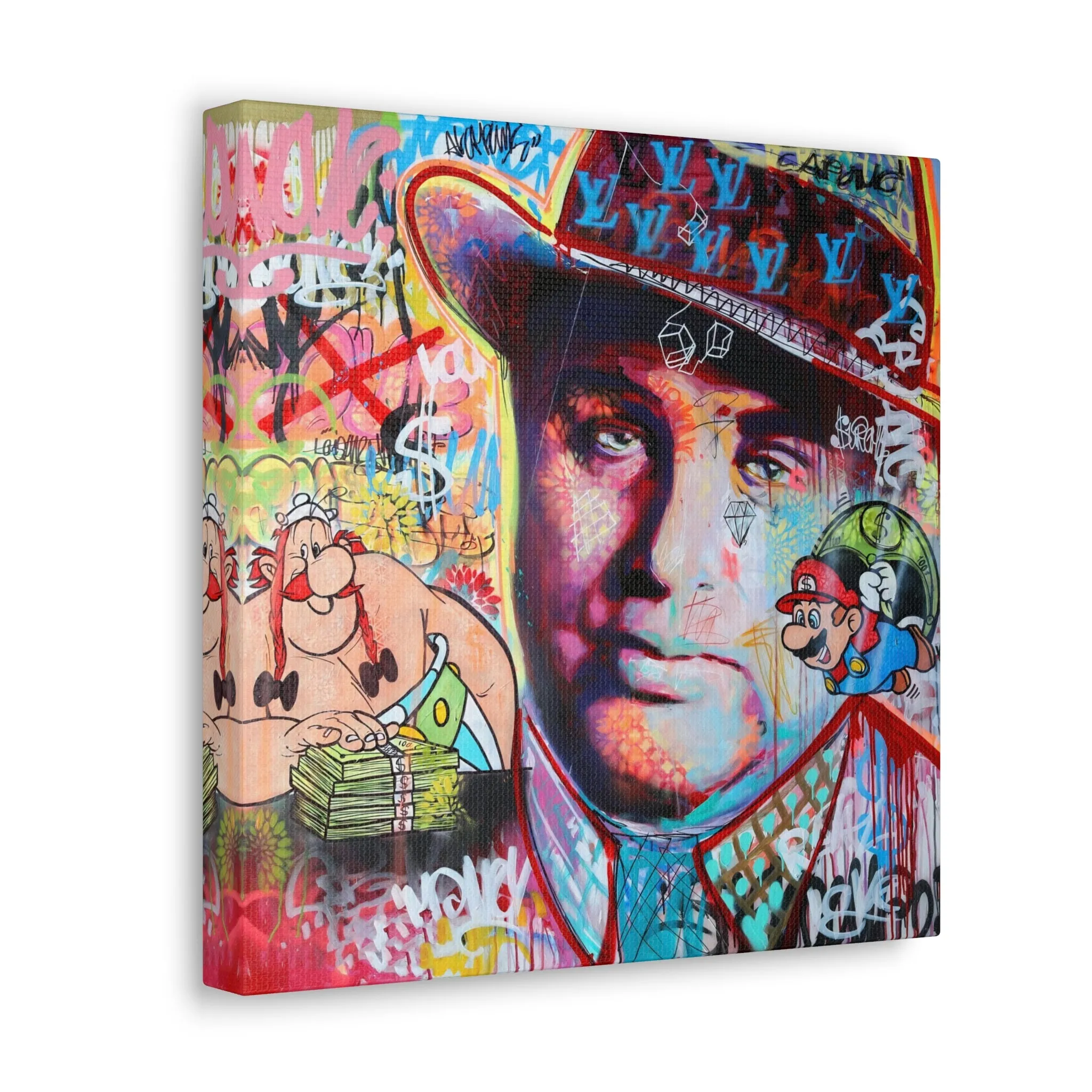 Al Capone Famous Gangster Pop Art Canvas Gallery Wraps