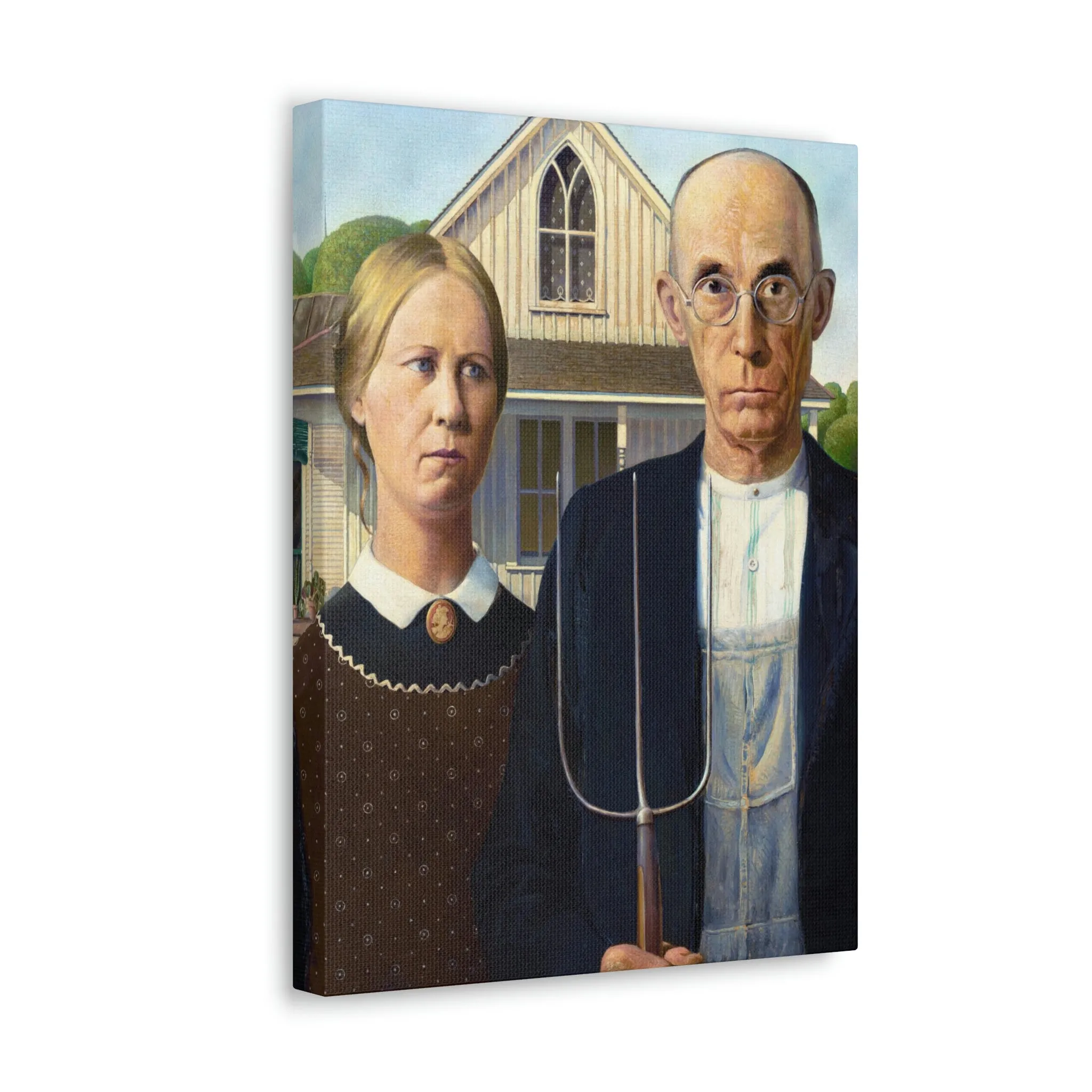 American Gothic by Grant Wood Canvas Gallery Wraps