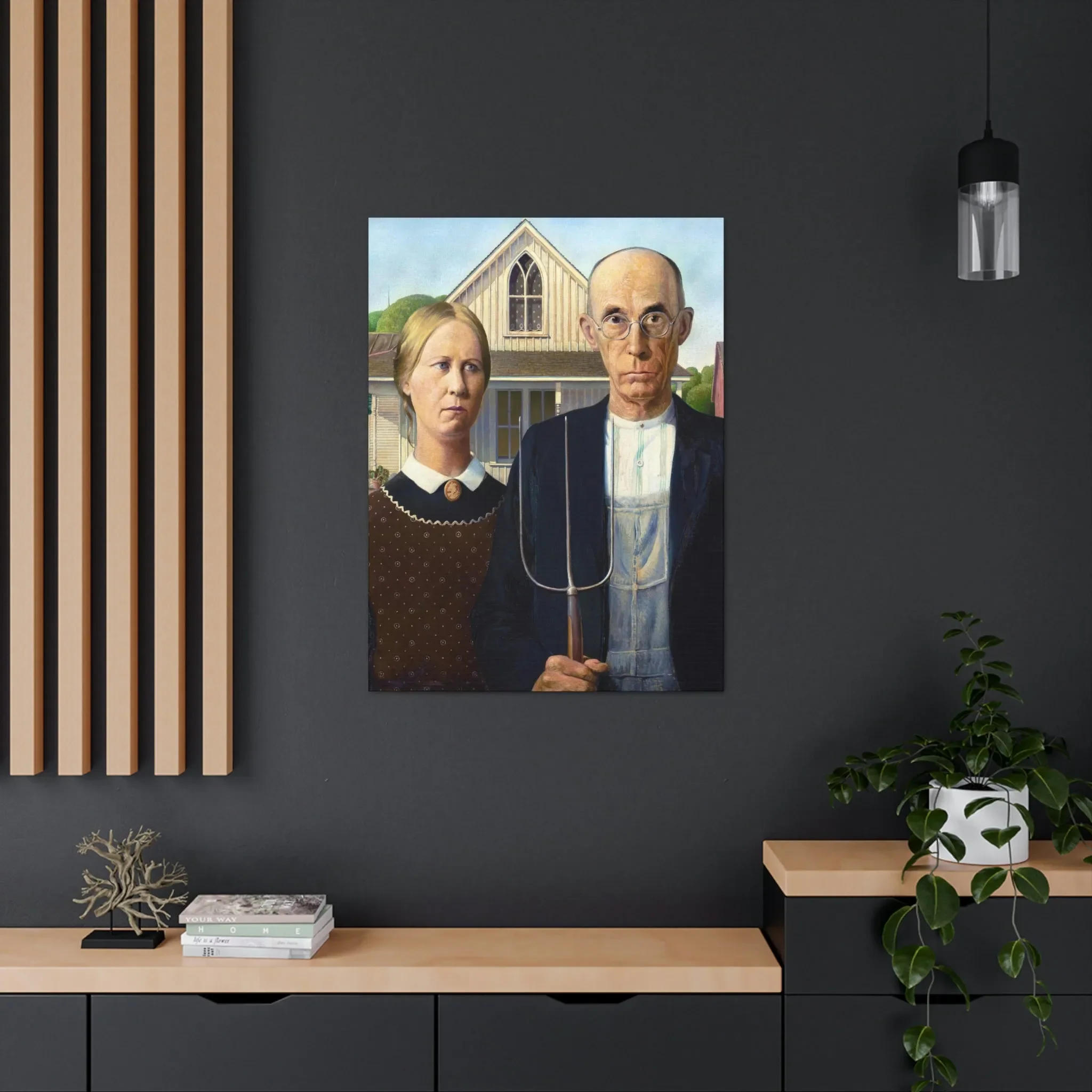 American Gothic by Grant Wood Canvas Gallery Wraps - Image 16