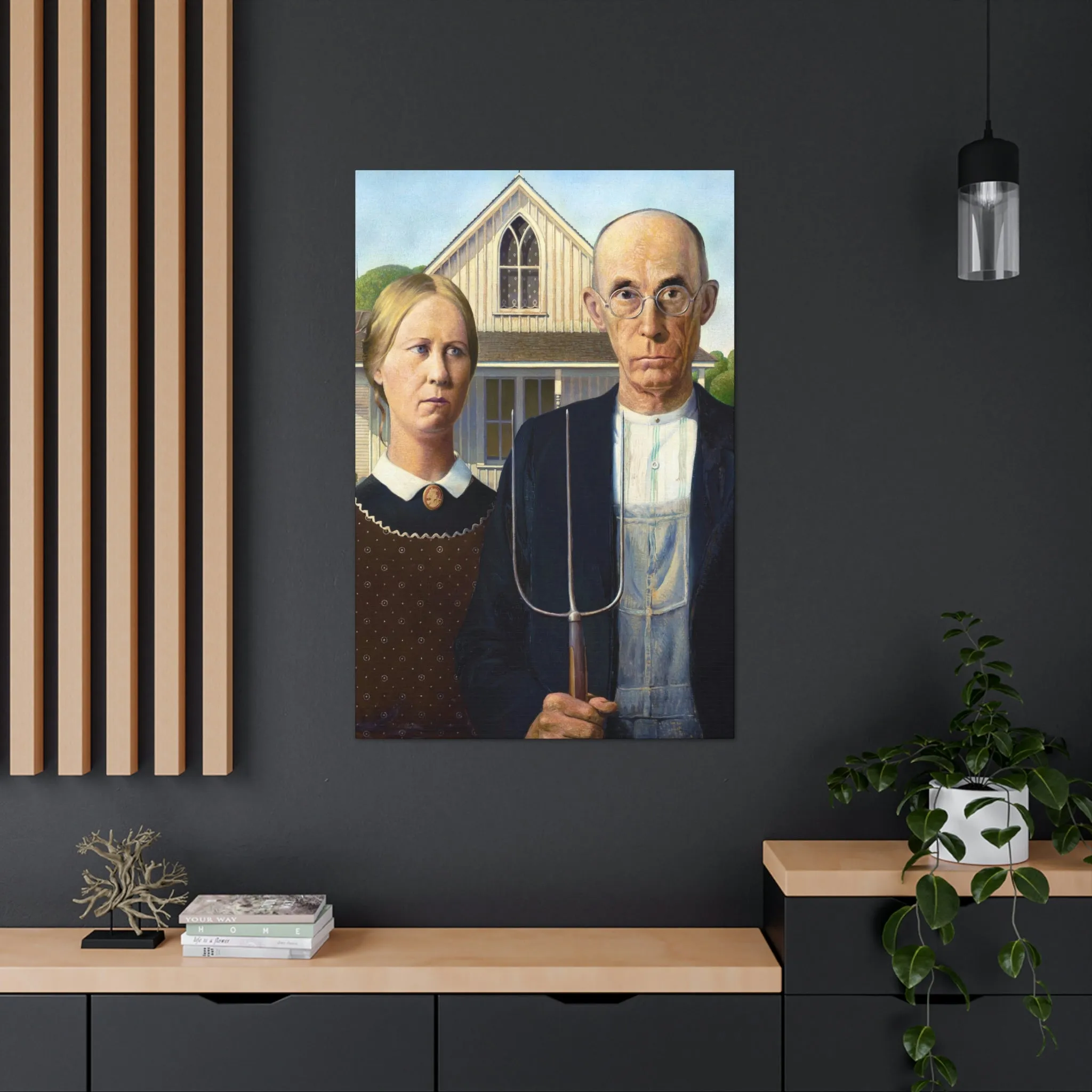 American Gothic by Grant Wood Canvas Gallery Wraps - Image 20