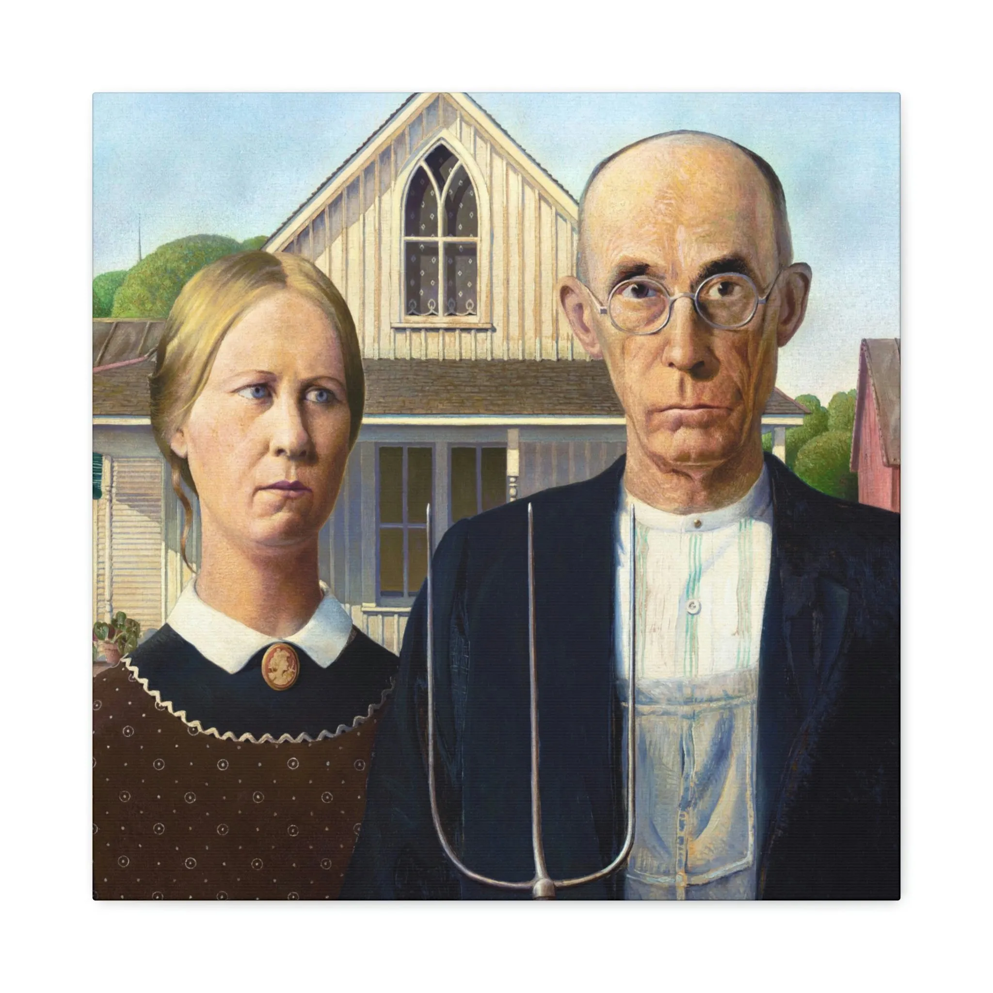 American Gothic by Grant Wood Canvas Gallery Wraps - Image 21
