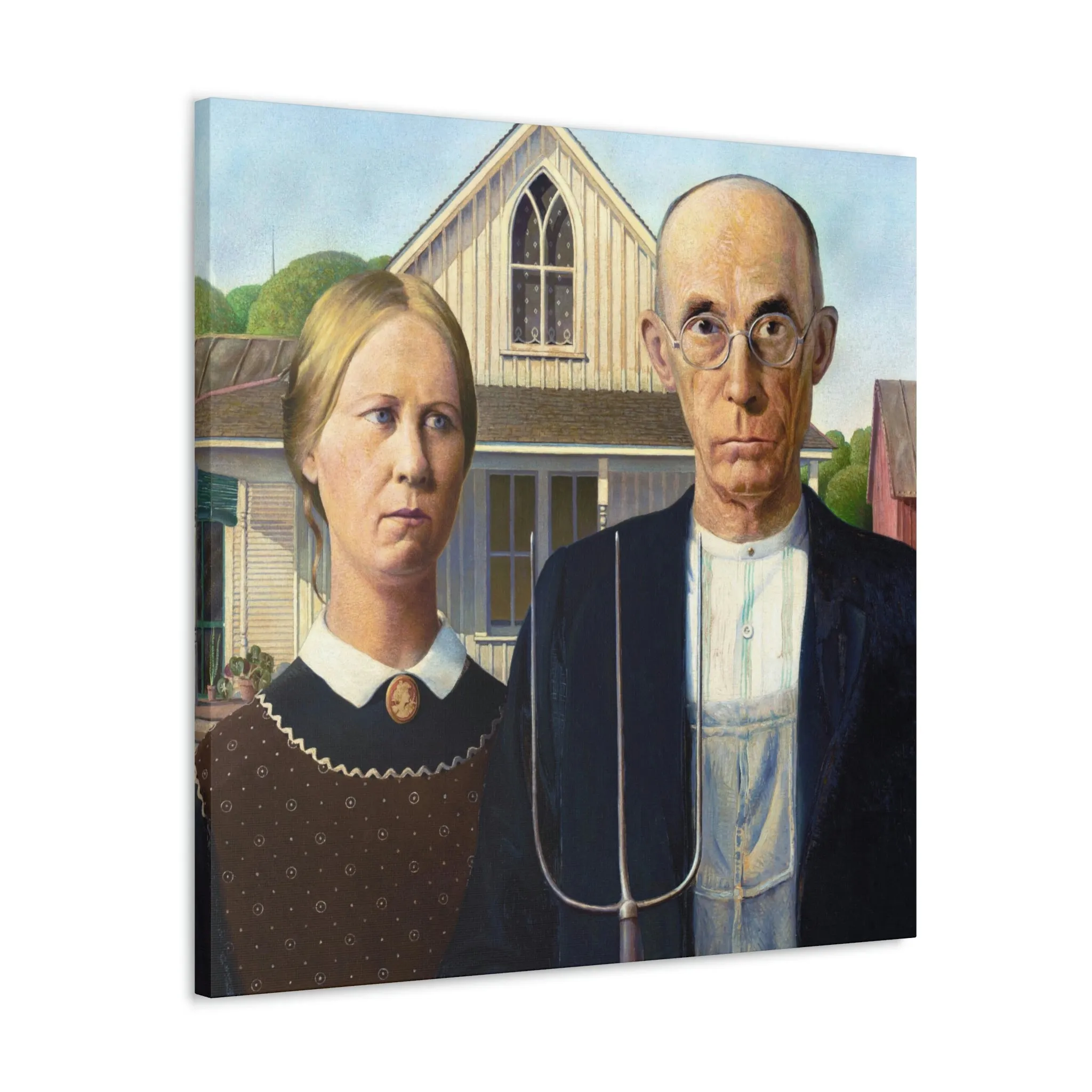 American Gothic by Grant Wood Canvas Gallery Wraps - Image 30