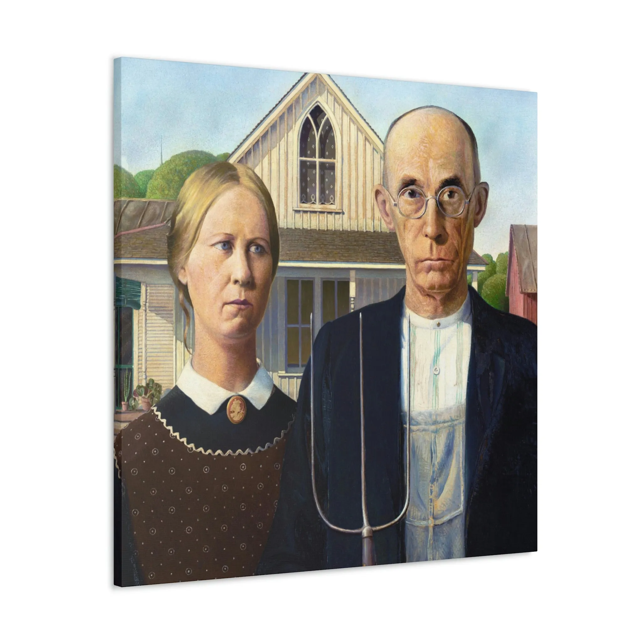 American Gothic by Grant Wood Canvas Gallery Wraps - Image 34