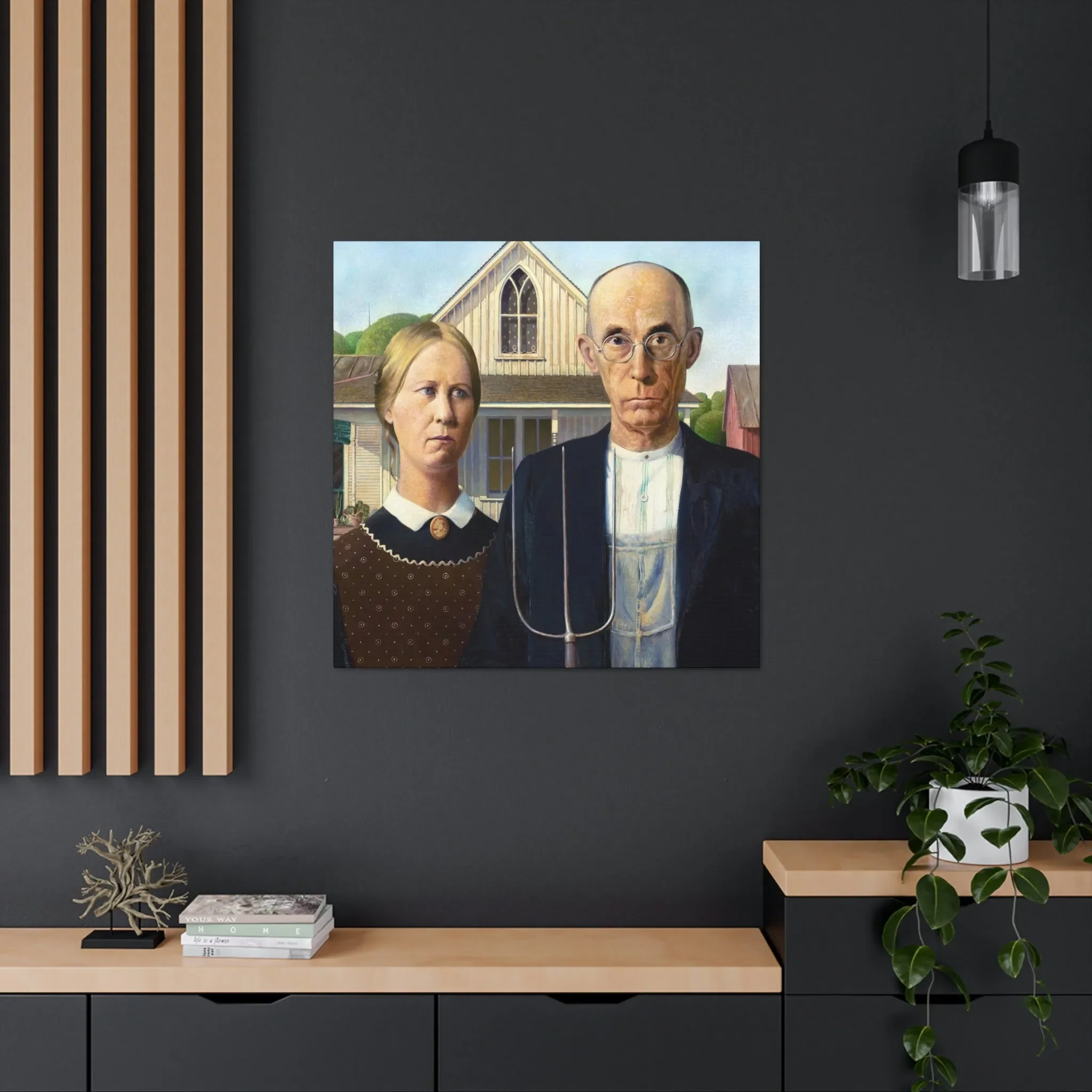 American Gothic by Grant Wood Canvas Gallery Wraps - Image 36