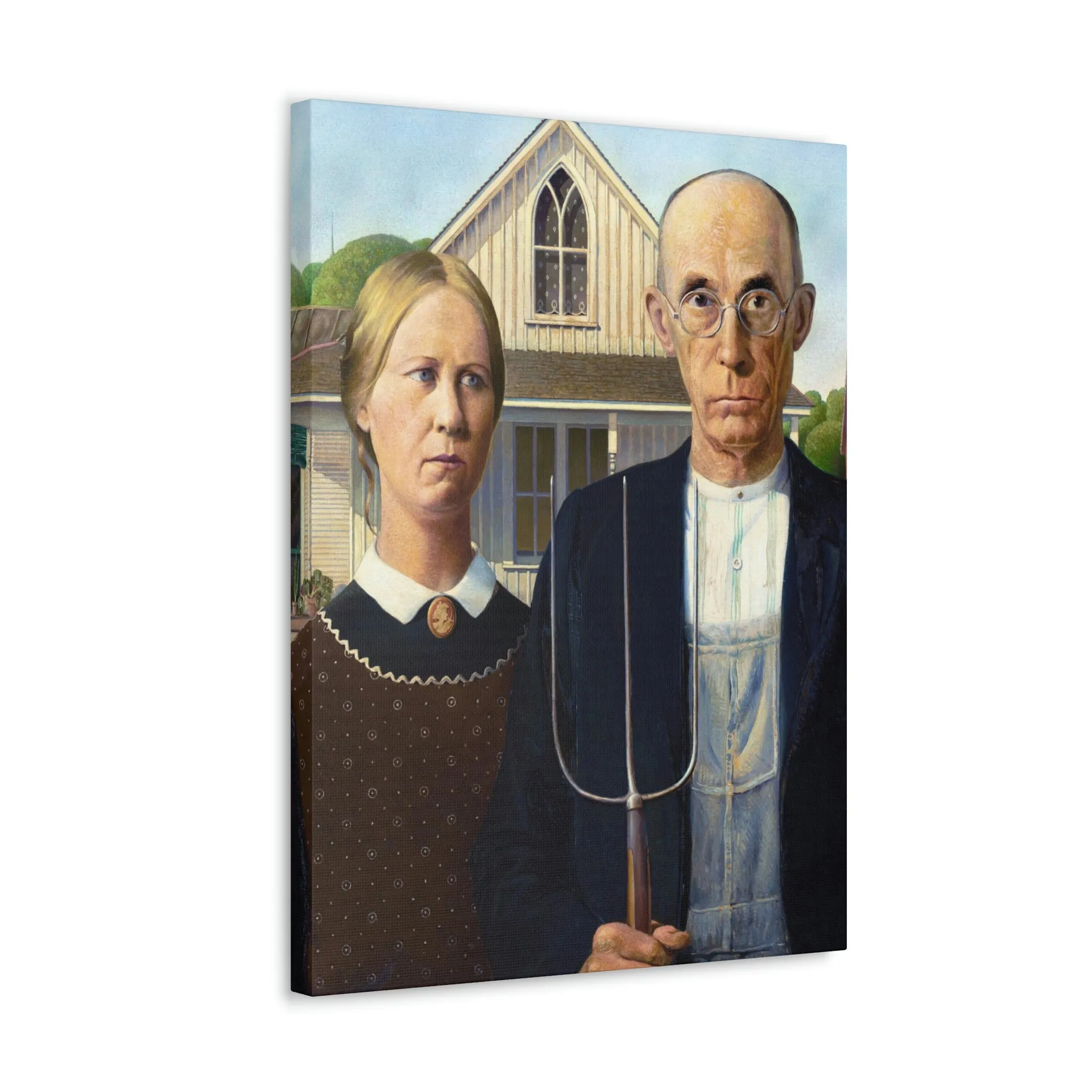 American Gothic by Grant Wood Canvas Gallery Wraps - Image 38