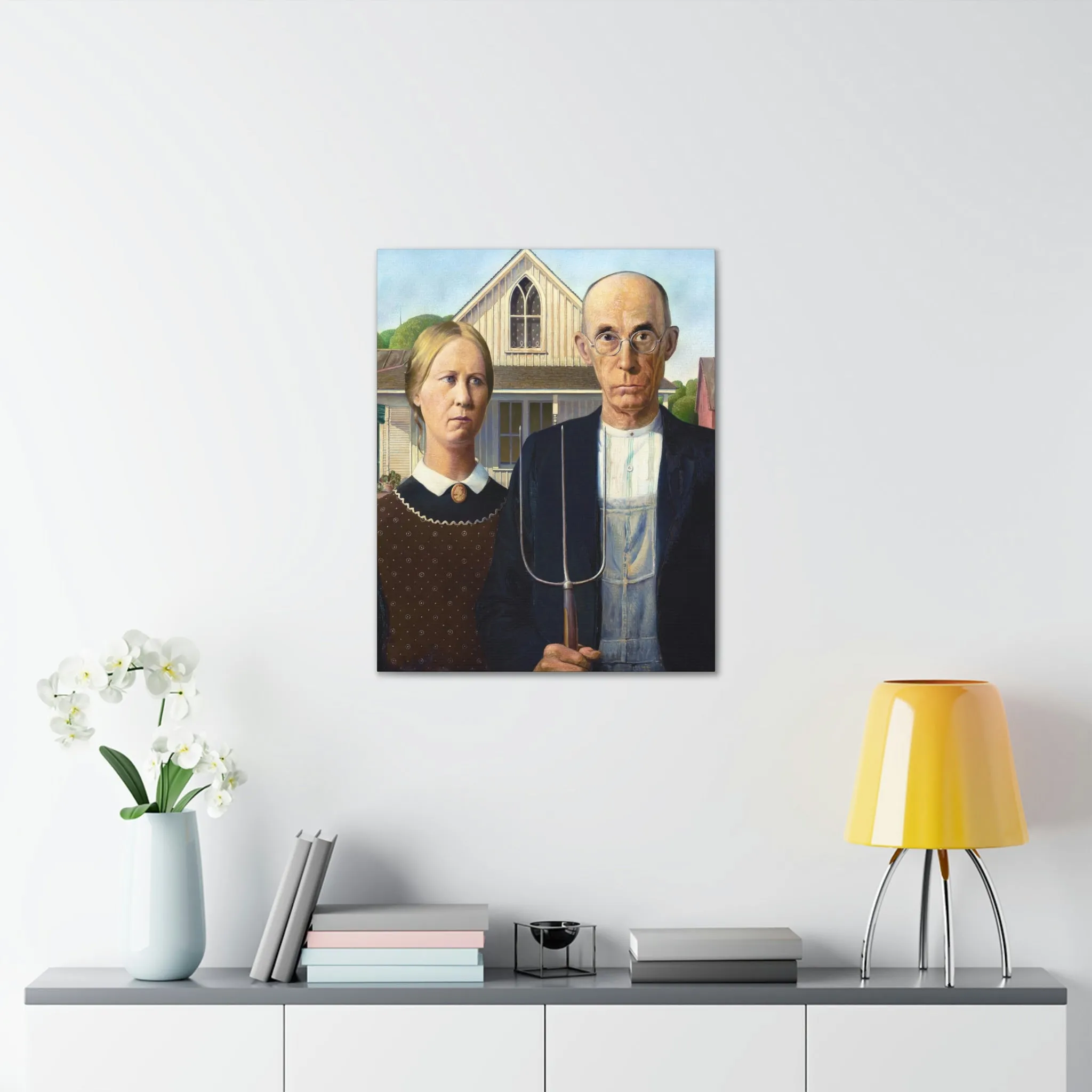 American Gothic by Grant Wood Canvas Gallery Wraps - Image 43