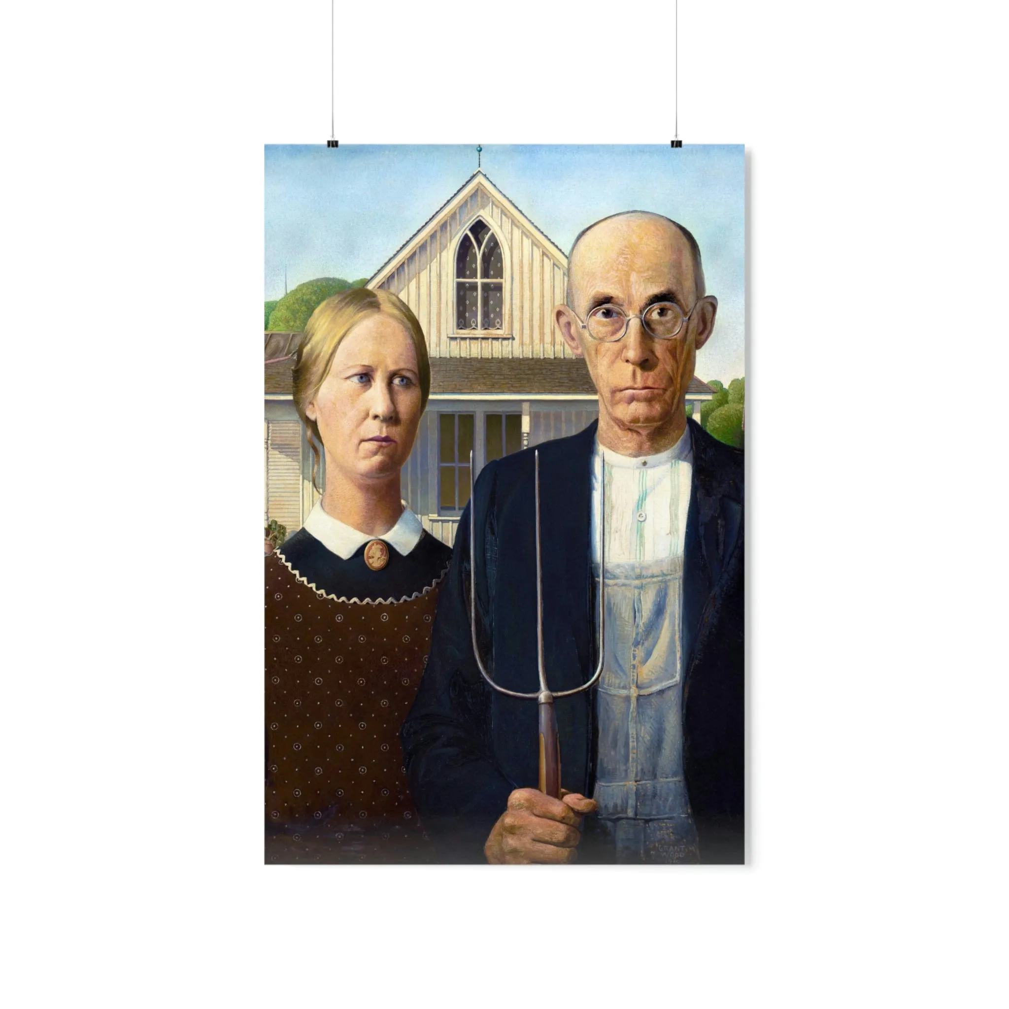 American Gothic by Grant Wood Art Premium Posters - Image 10