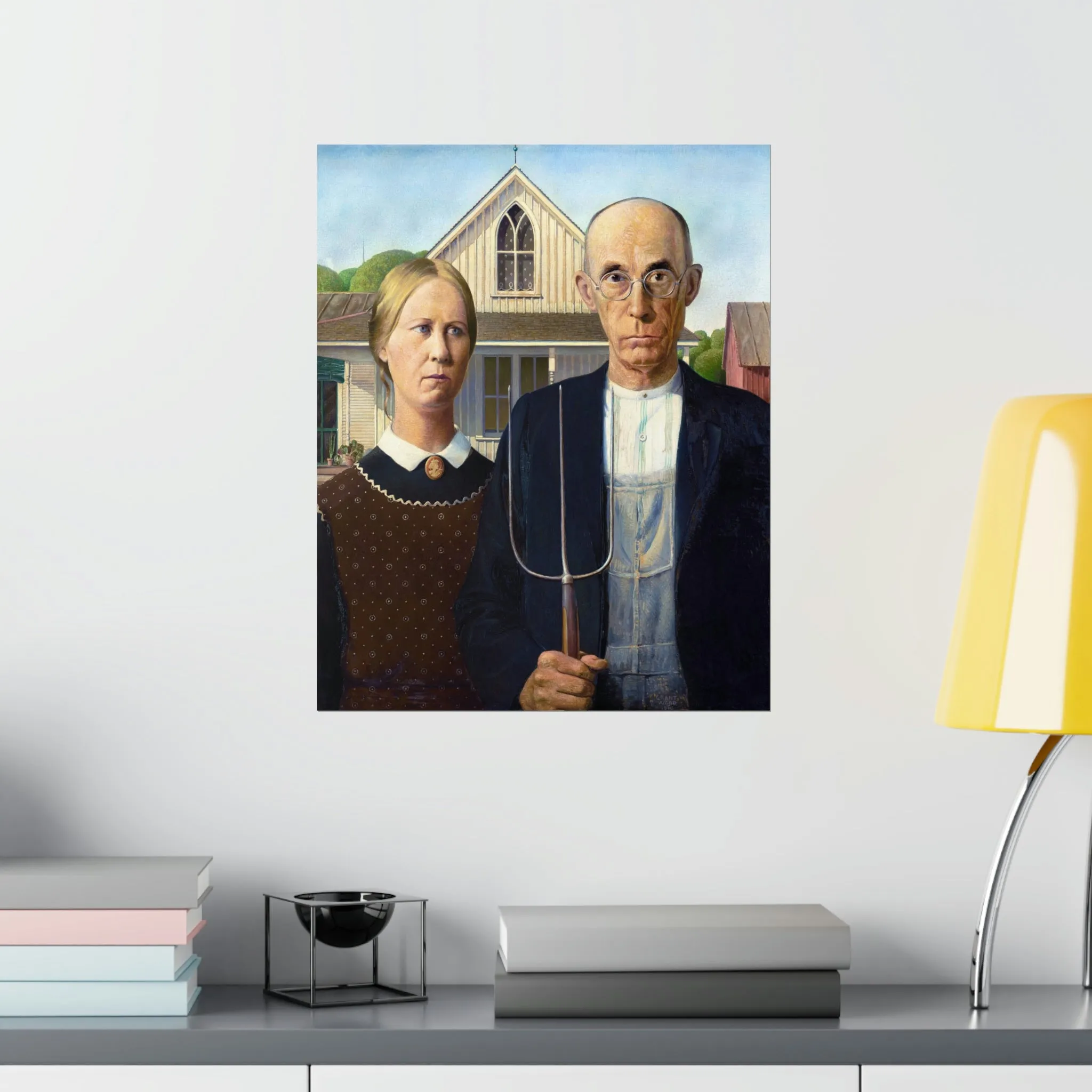 American Gothic by Grant Wood Art Premium Posters - Image 3