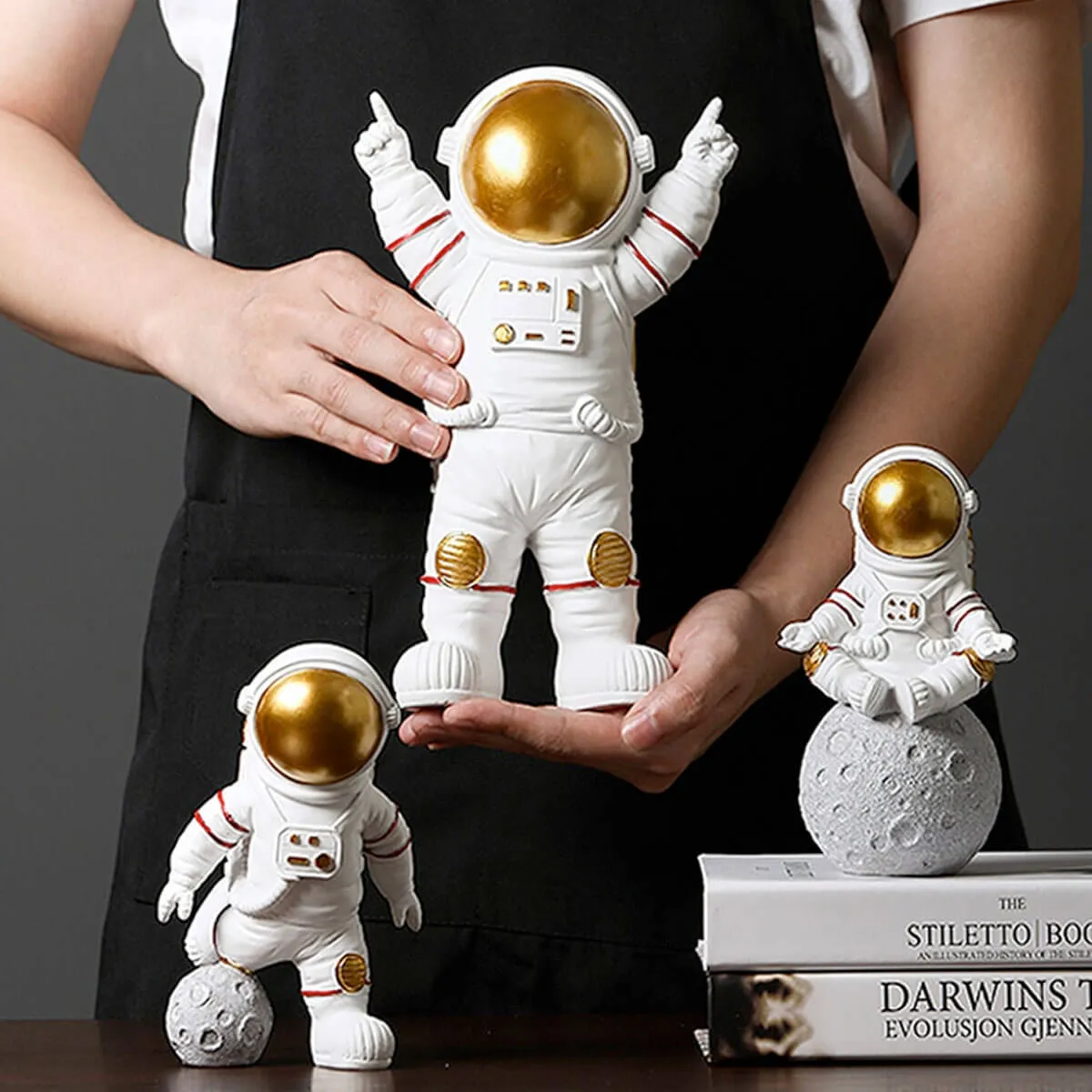 Astronaut Statue Home Decor Figurines Space Art Sculpture - Image 2