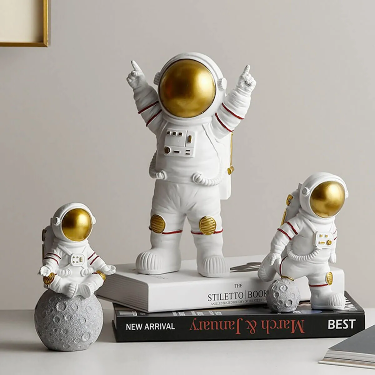 Astronaut Statue Home Decor Figurines Space Art Sculpture - Image 6