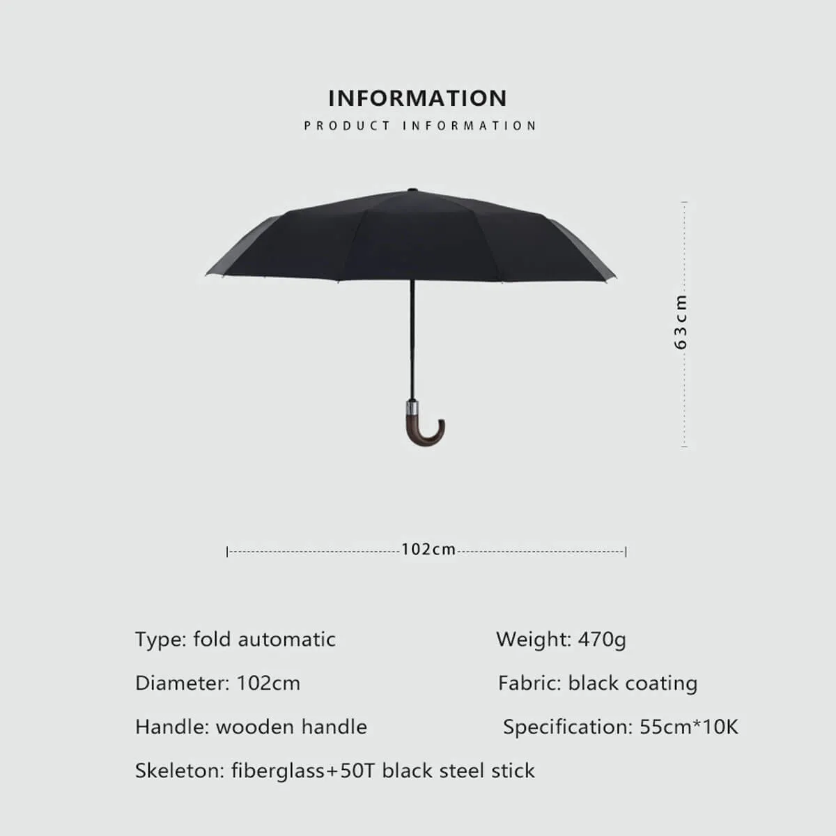 Automatic Windproof Luxury Business Umbrella - Image 20