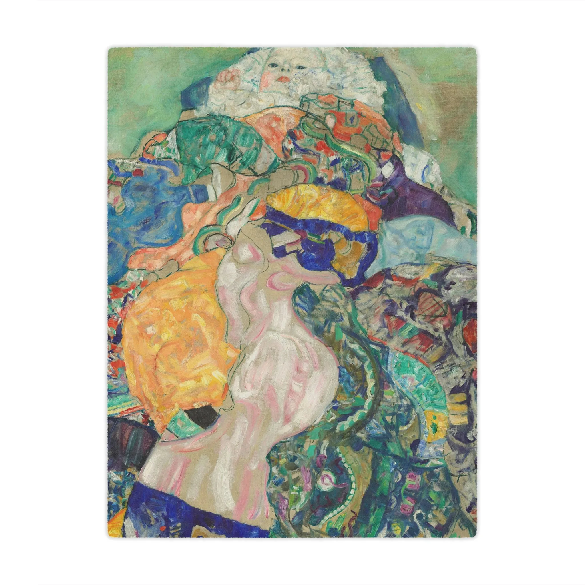 Baby 1917 by Gustav Klimt Art Blanket