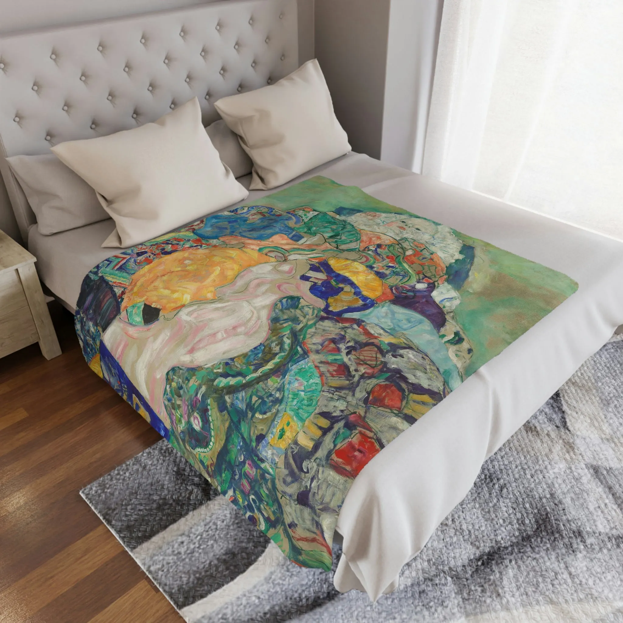 Baby 1917 by Gustav Klimt Art Blanket - Image 4