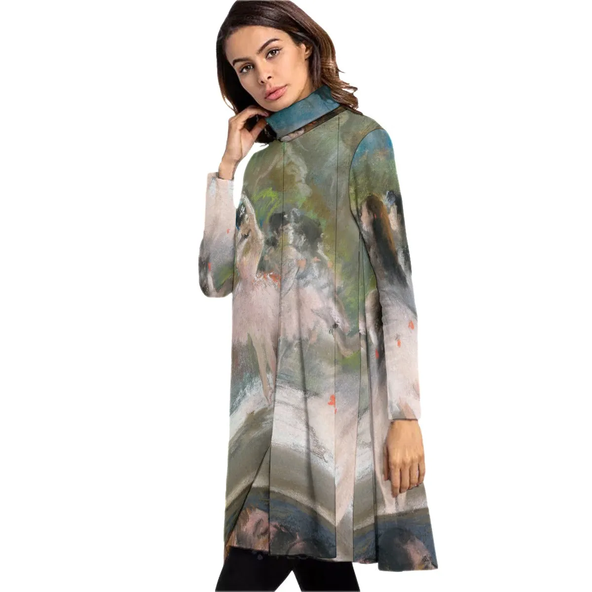 Ballet at the Paris Opera Edgar Degas Art Dress Long Sleeve - Image 3