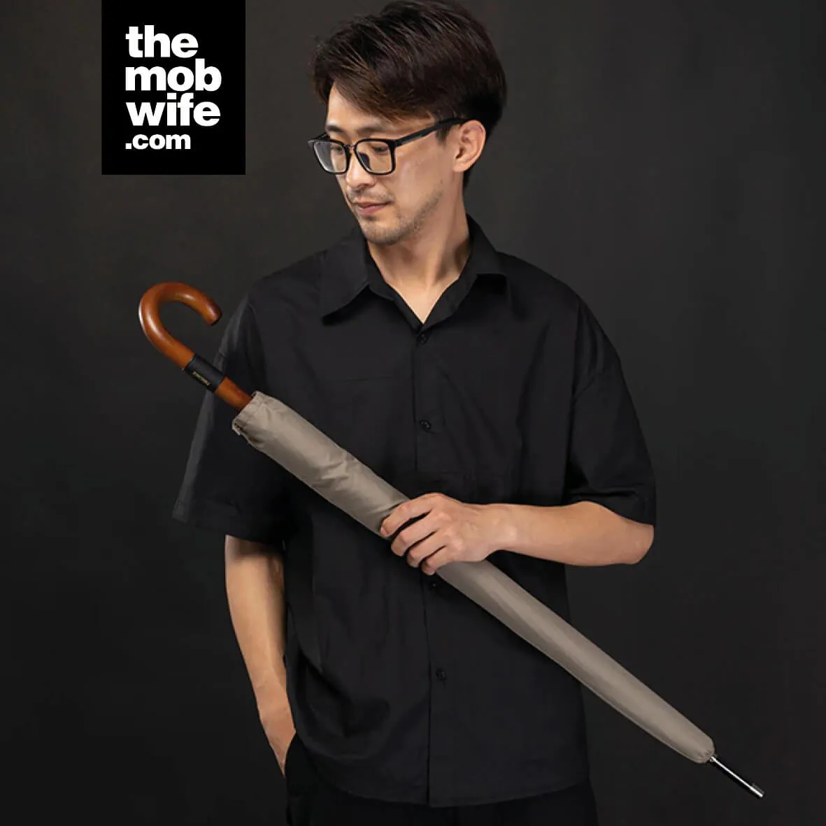 Big Wooden Windproof 16 Ribs Gentleman Umbrella - Image 12