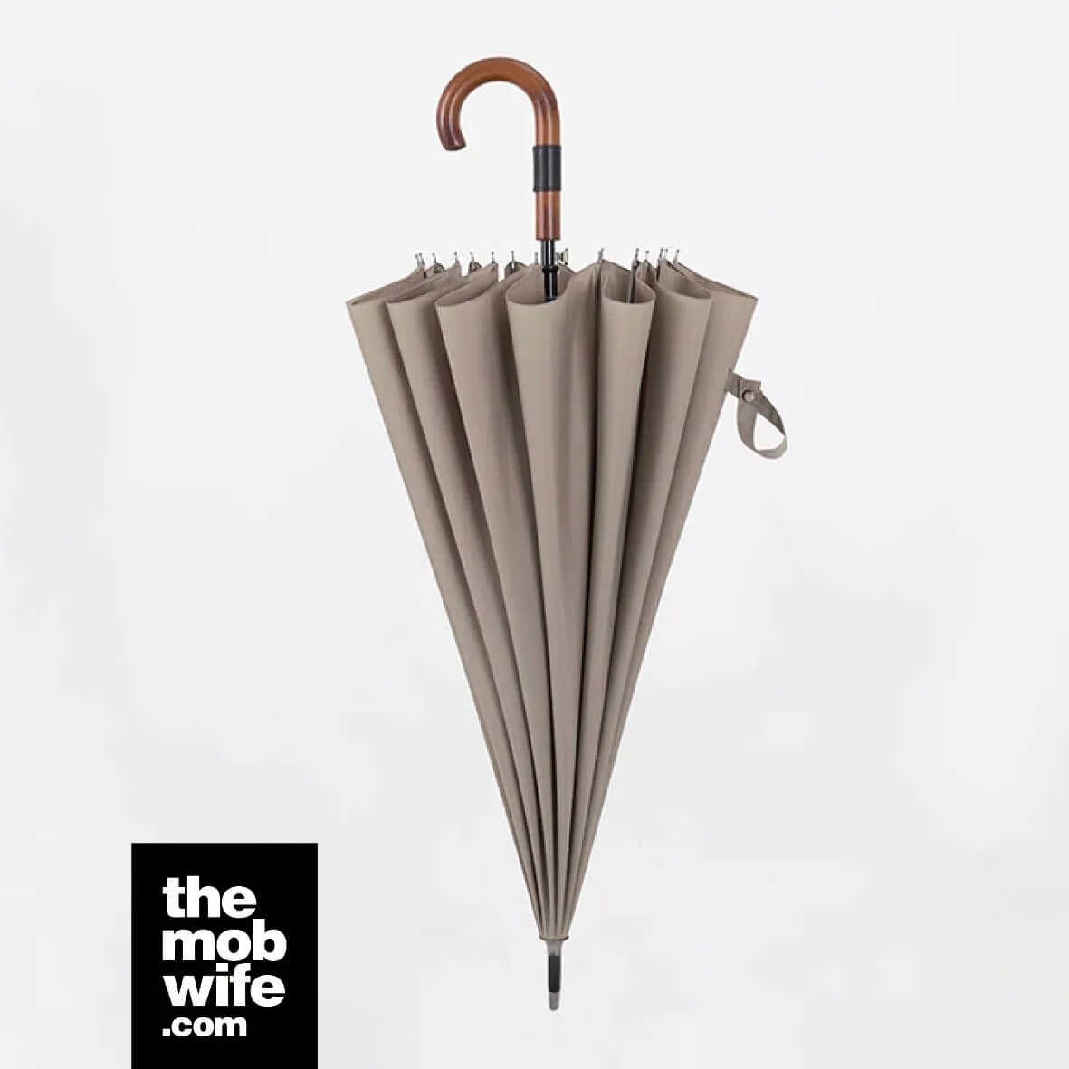 Big Wooden Windproof 16 Ribs Gentleman Umbrella - Image 5