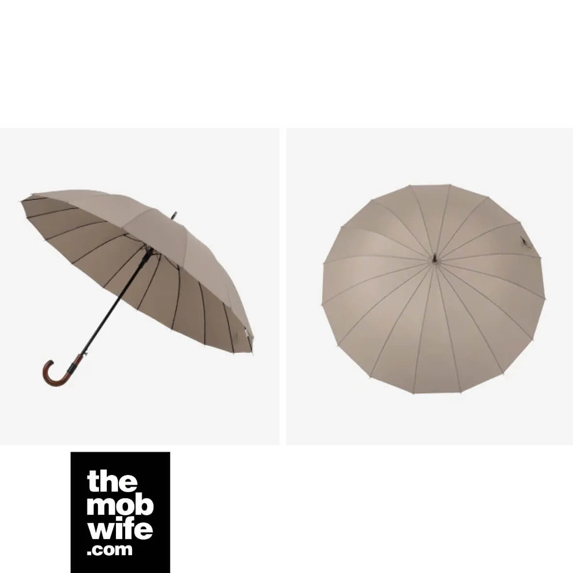 Big Wooden Windproof 16 Ribs Gentleman Umbrella - Image 6