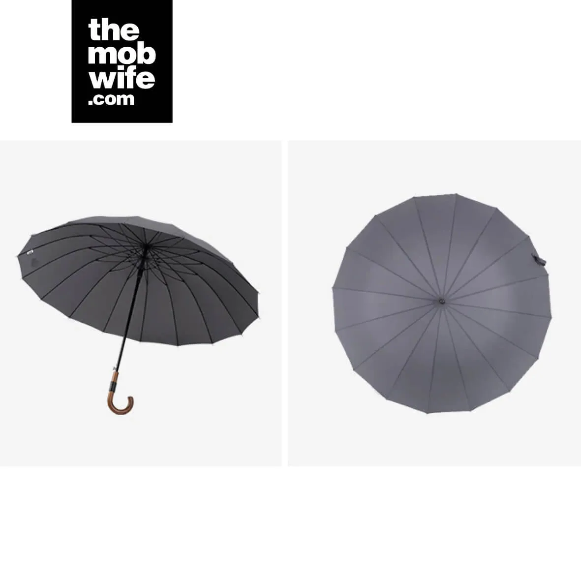 Big Wooden Windproof 16 Ribs Gentleman Umbrella - Image 8