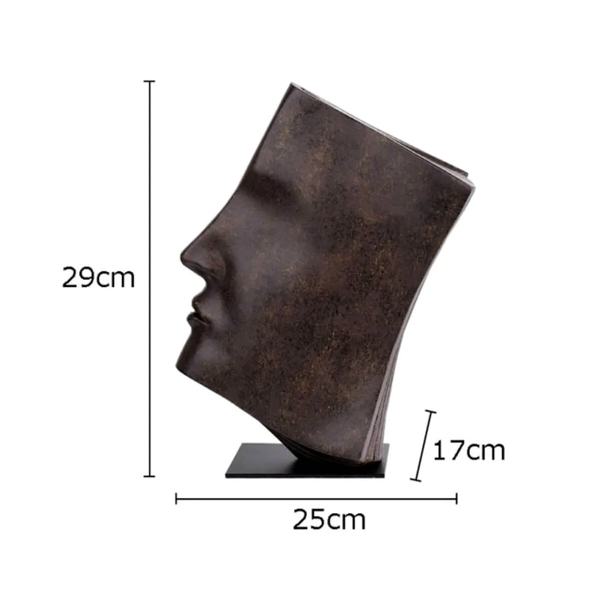 Book Face Figures Resin Abstract Art Sculpture - Image 10