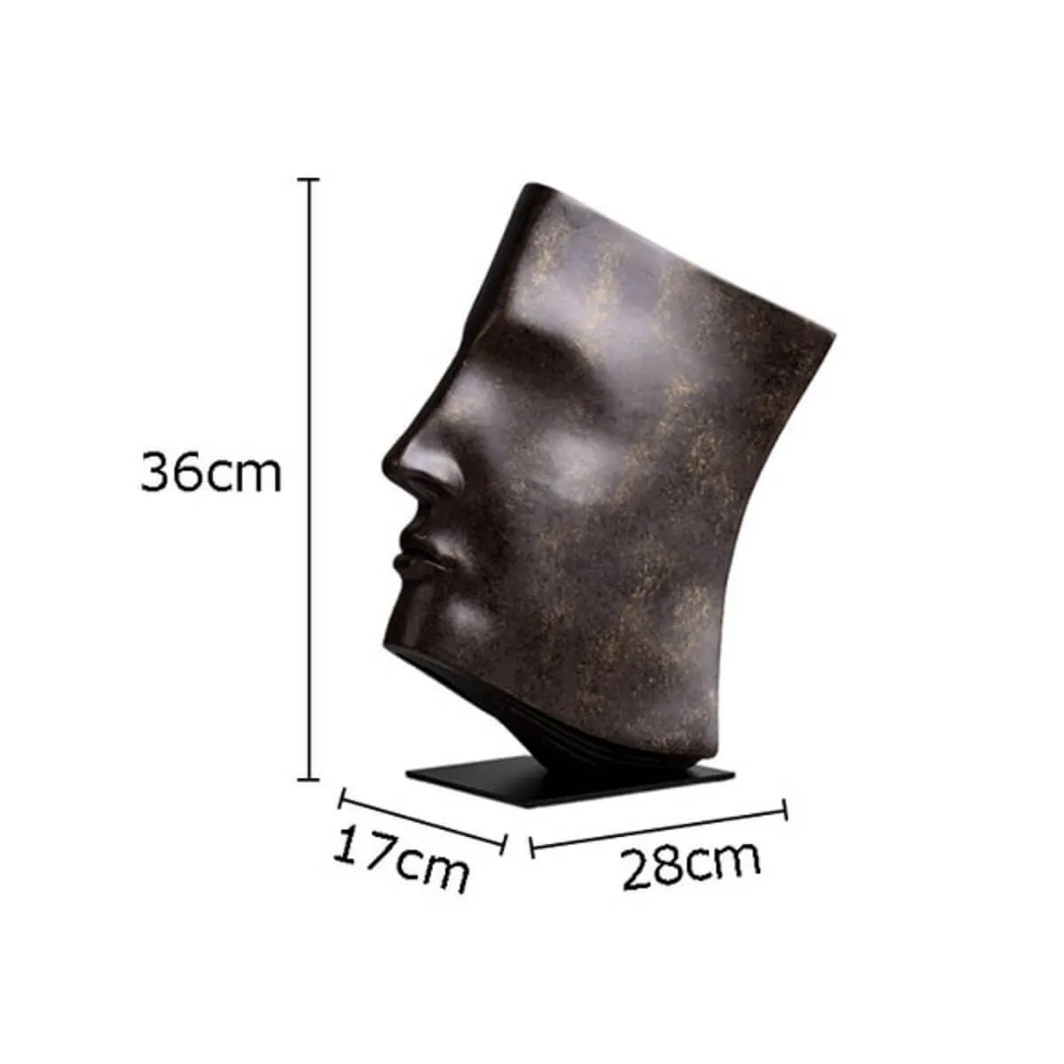 Book Face Figures Resin Abstract Art Sculpture - Image 11