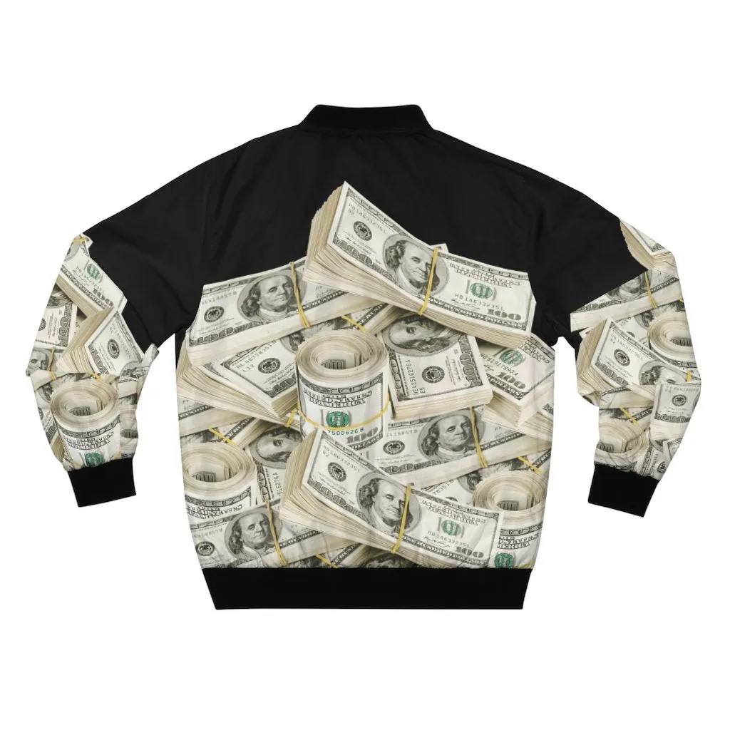 Boss Cash Money Dollar Bill Gangster Bomber Jacket
