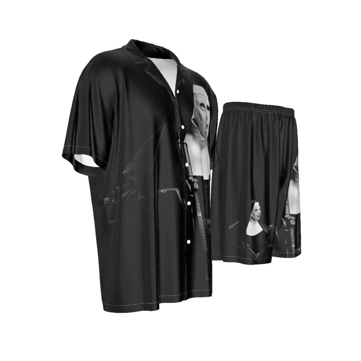 Boston Mobster Massachusetts Gangster Art Silk Shirt Suit Set - Image 3