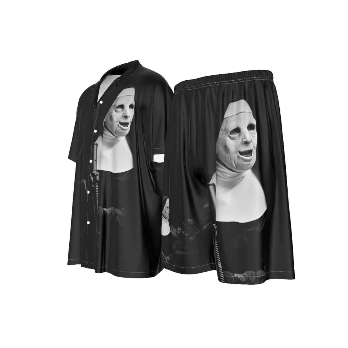 Boston Mobster Massachusetts Gangster Art Silk Shirt Suit Set - Image 4