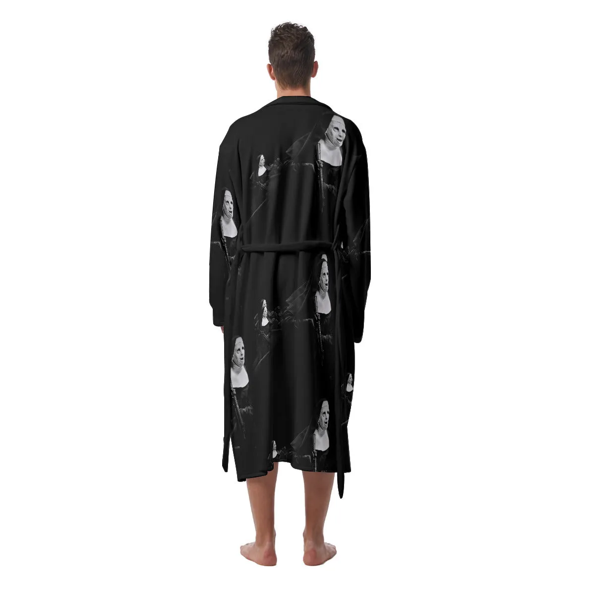 Boston Mobster Massachusetts Gangsters Art Heavy Fleece Robe - Image 3