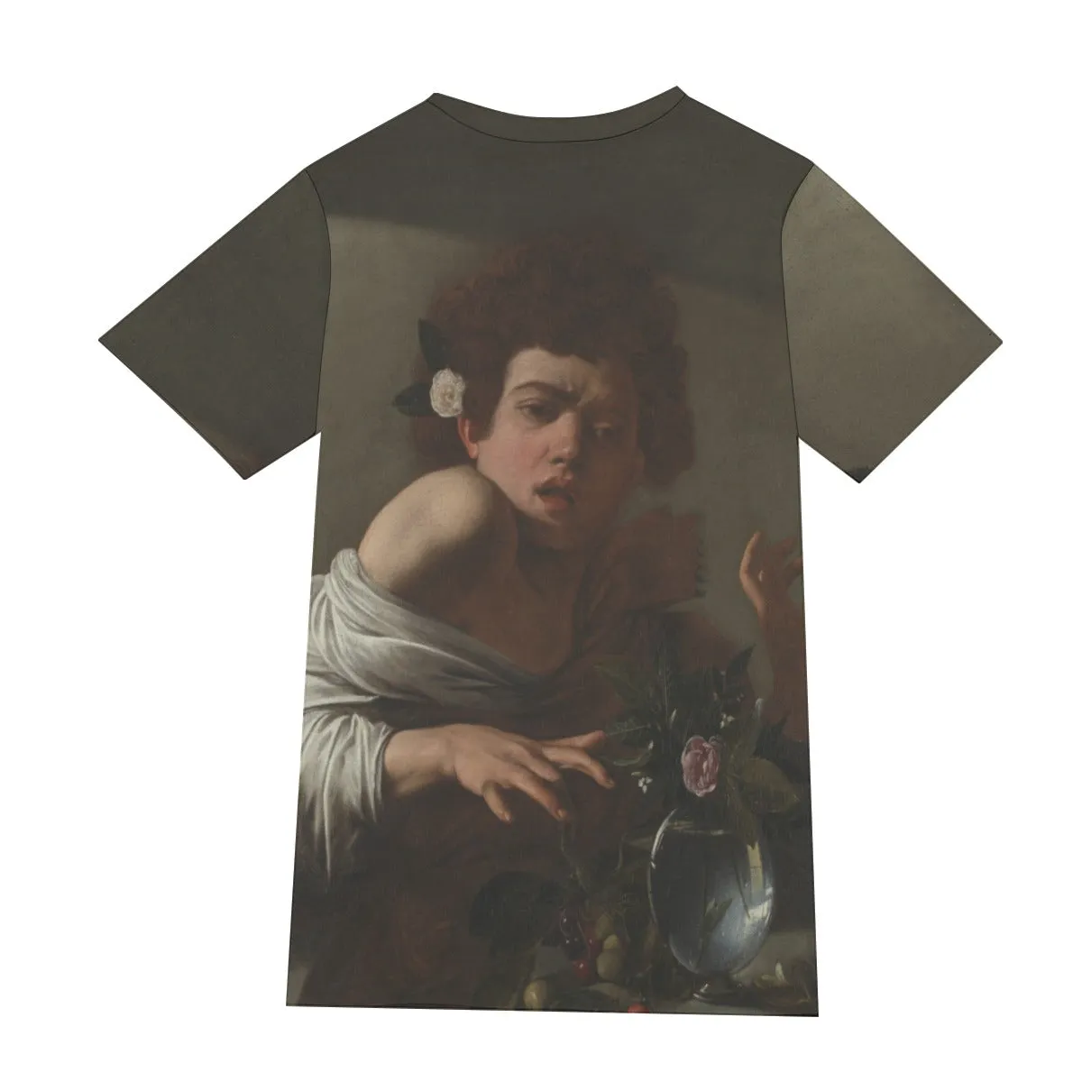 Boy Bitten by a Lizard Baroque by Caravaggio T-Shirt - Image 2