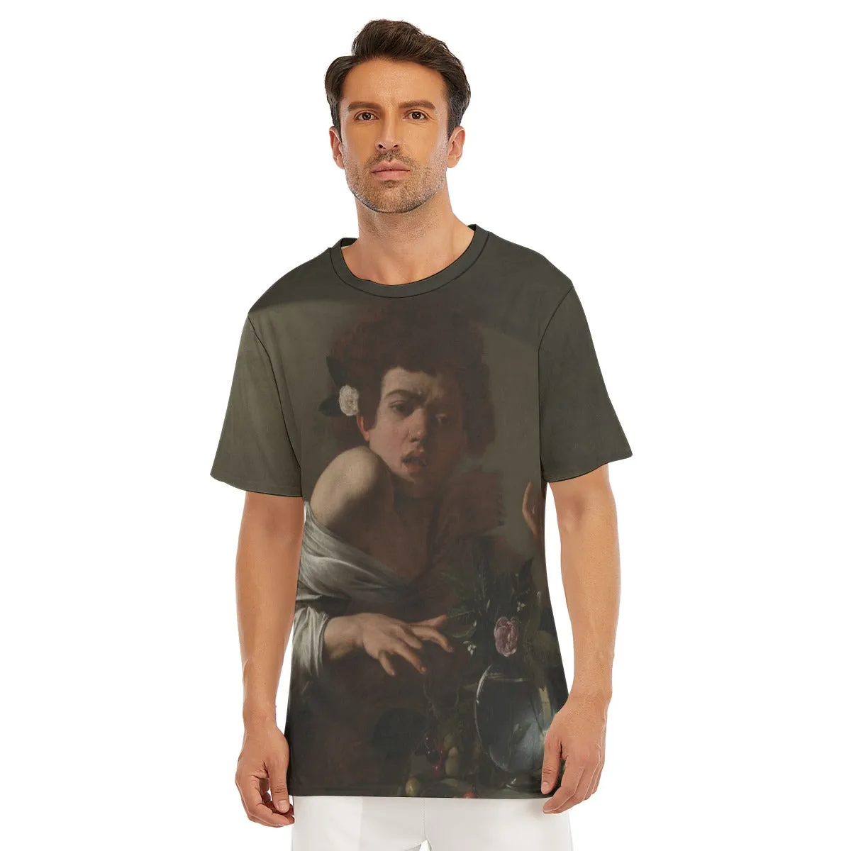 Boy Bitten by a Lizard Baroque by Caravaggio T-Shirt - Image 4