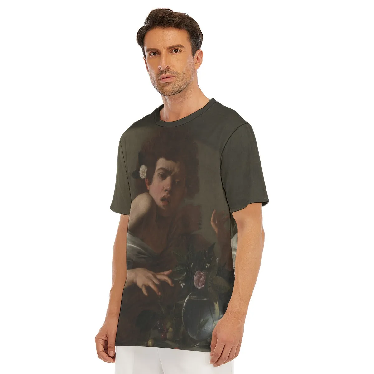 Boy Bitten by a Lizard Baroque by Caravaggio T-Shirt - Image 6