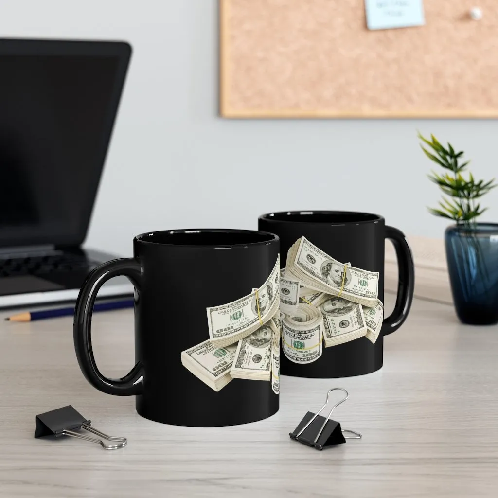 Bring Boss Cash Money on the table Black mug 11oz - Image 5