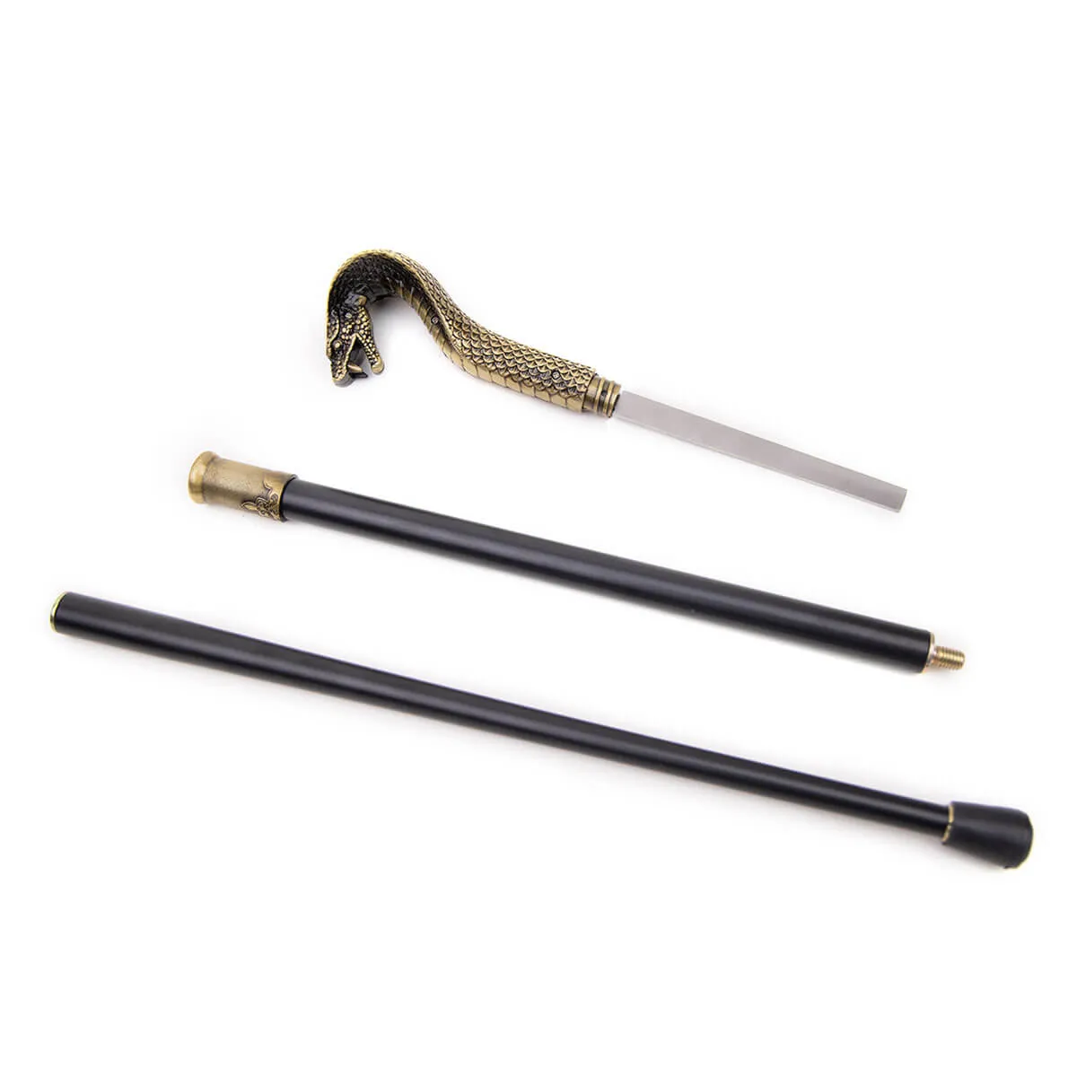 Bronze Luxury Snake Handle Pimp Walking Cane - Image 7