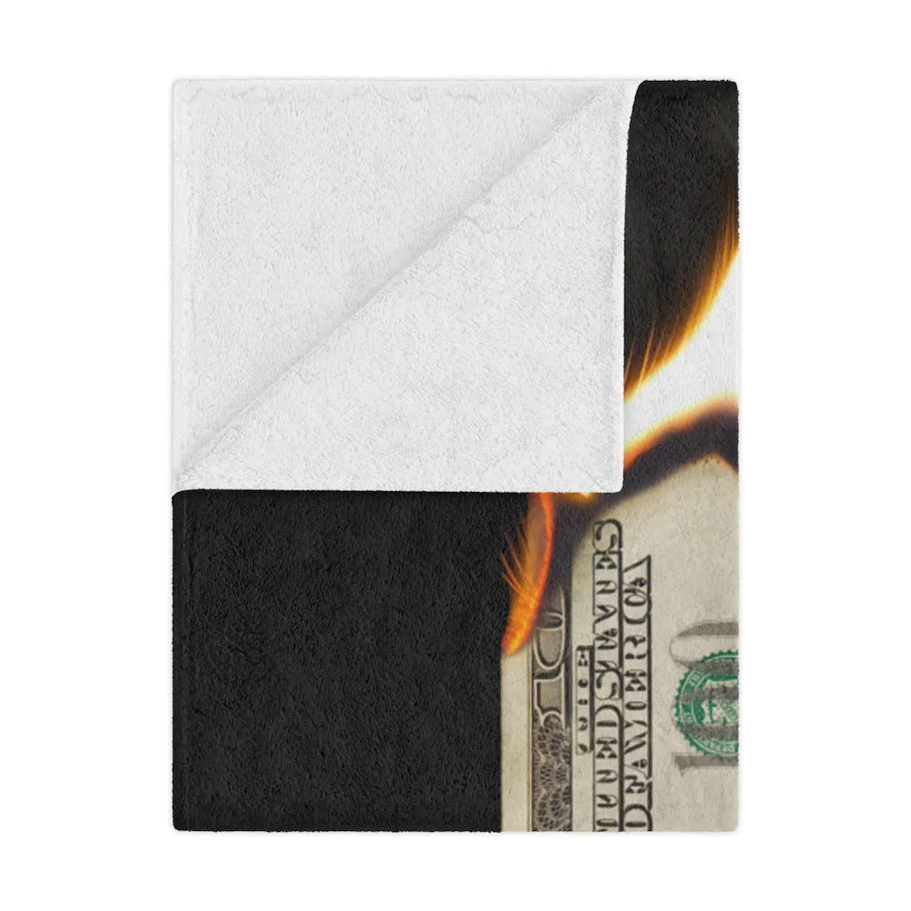 Burn Hundred Dollar Bill Fire Mo Money Gangster Minky Blanket - Image 2