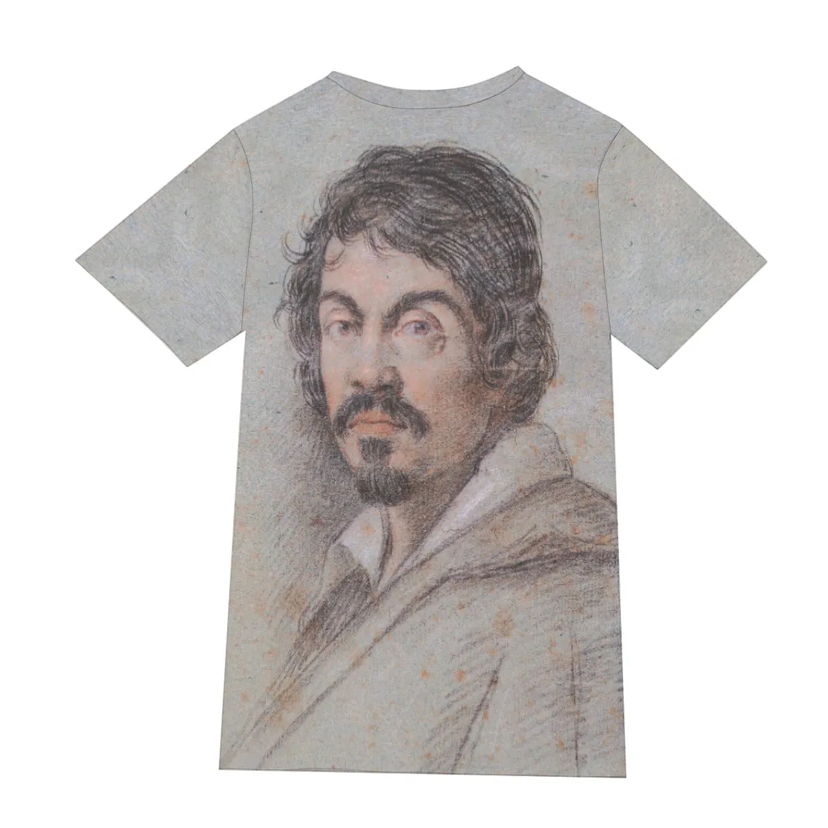 Caravaggio Portrait by Bild-Ottavio Leoni T-Shirt - Image 2