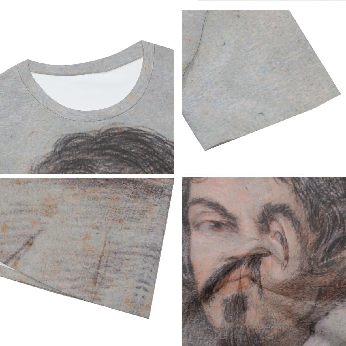 Caravaggio Portrait by Bild-Ottavio Leoni T-Shirt - Image 3