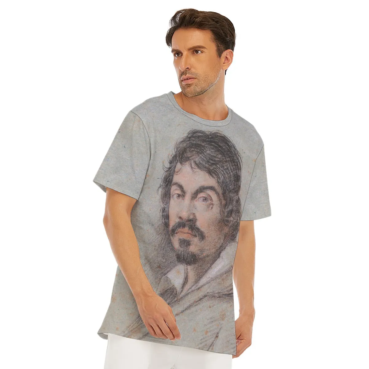 Caravaggio Portrait by Bild-Ottavio Leoni T-Shirt - Image 5