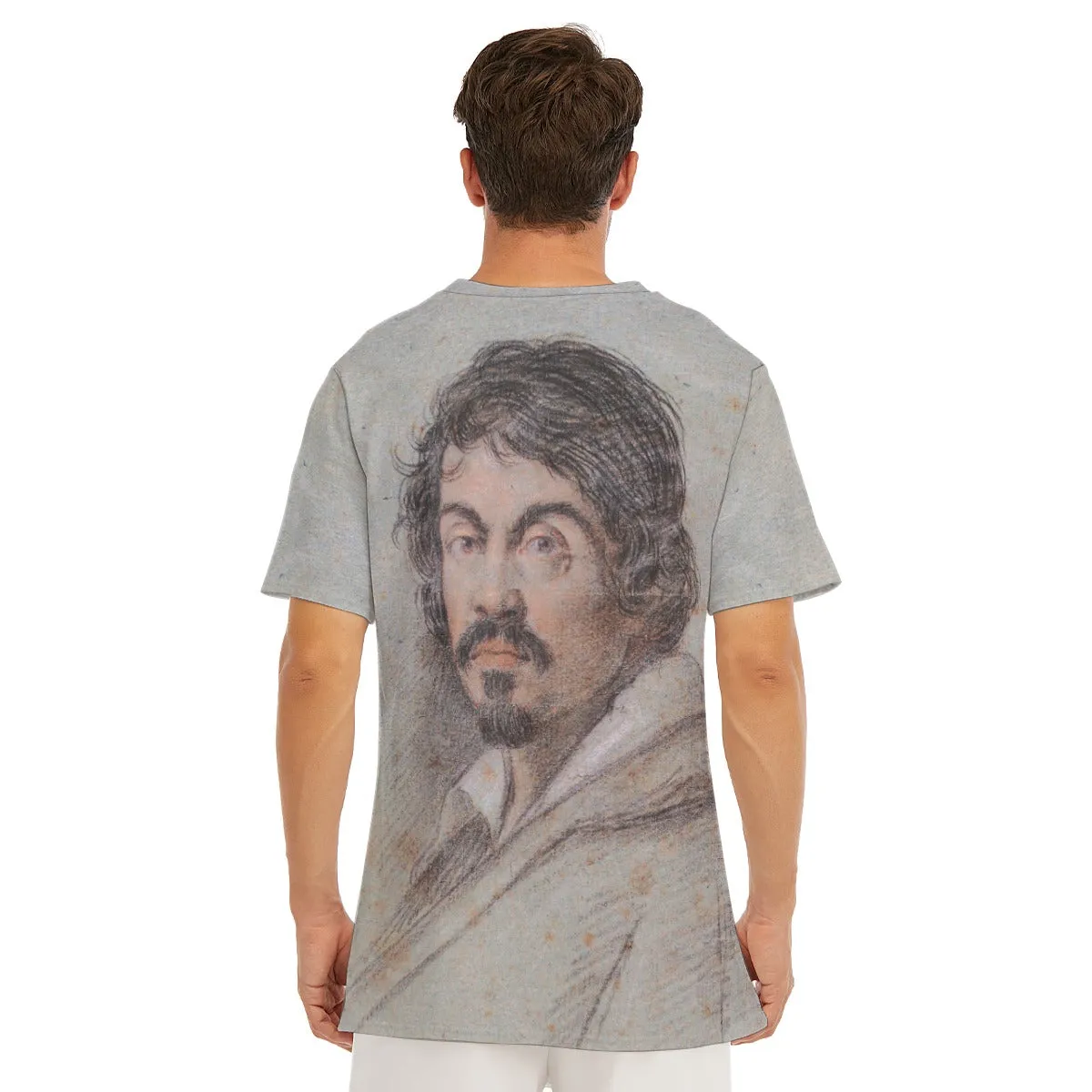 Caravaggio Portrait by Bild-Ottavio Leoni T-Shirt - Image 7