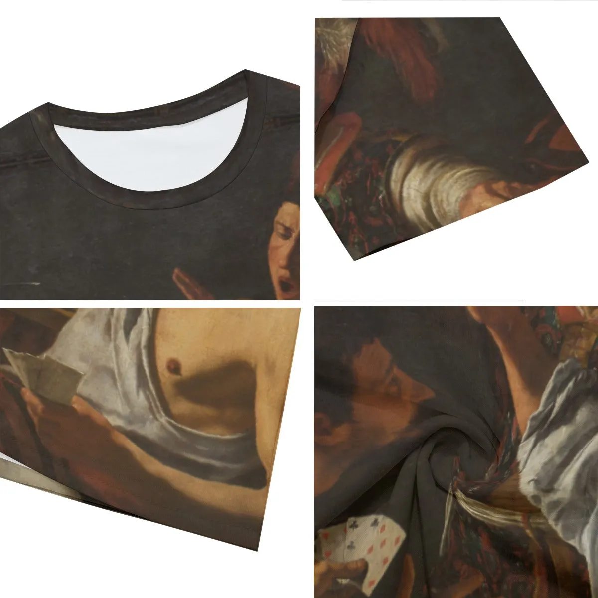 Card and Backgammon Players by Caravaggio T-Shirt - Image 3