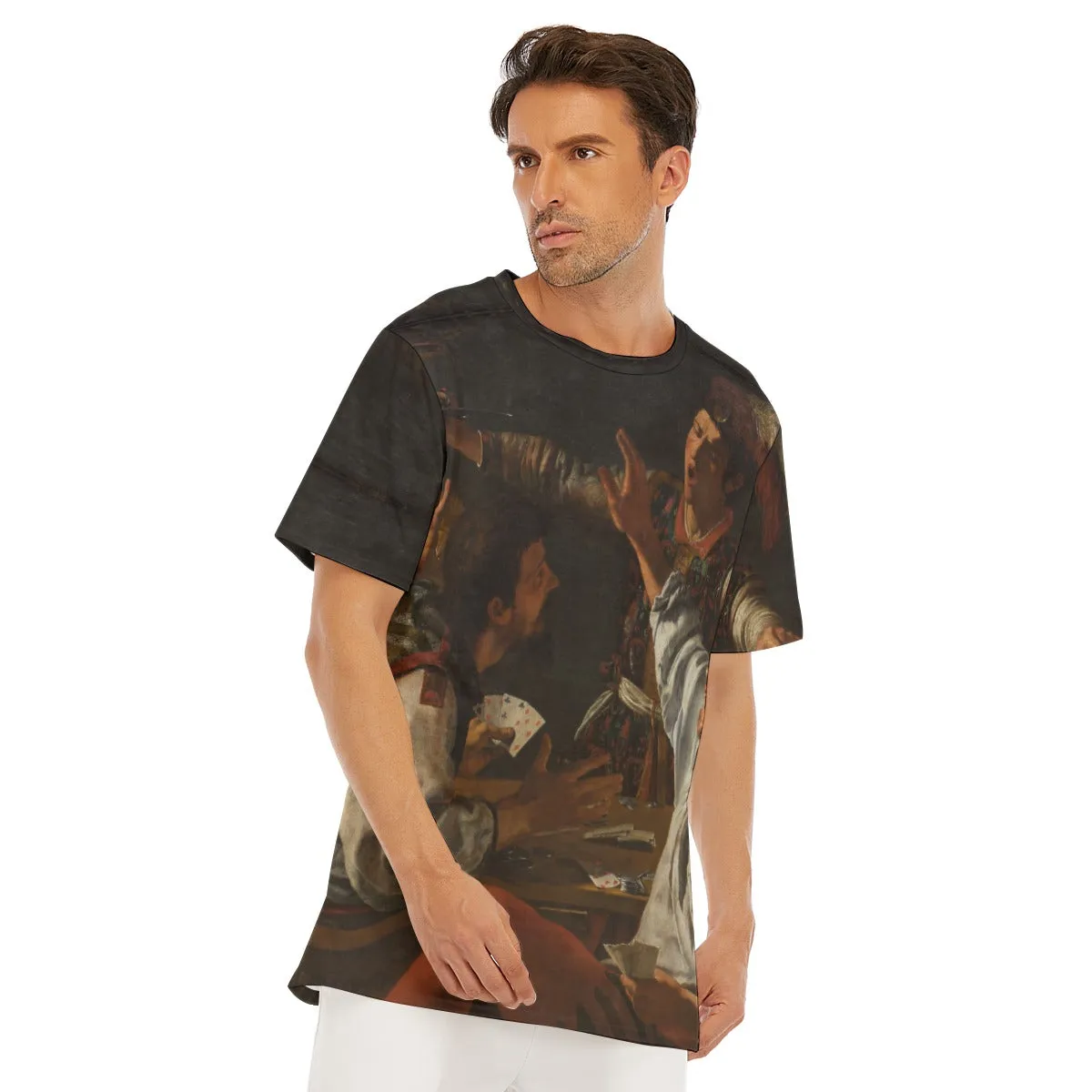 Card and Backgammon Players by Caravaggio T-Shirt - Image 5