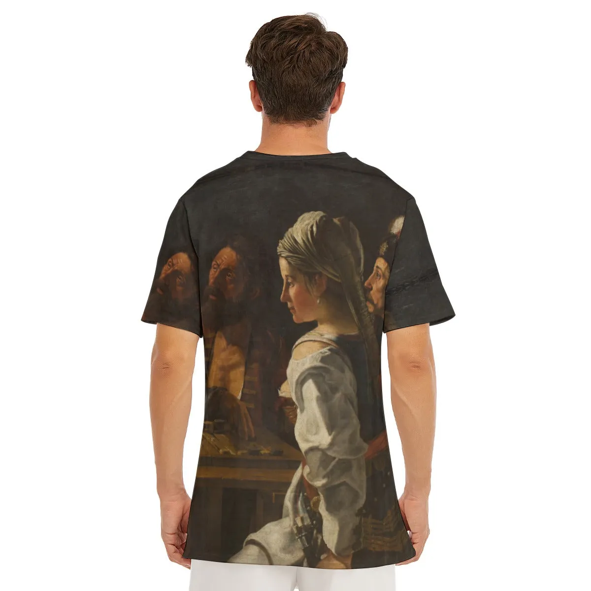 Card and Backgammon Players by Caravaggio T-Shirt - Image 7