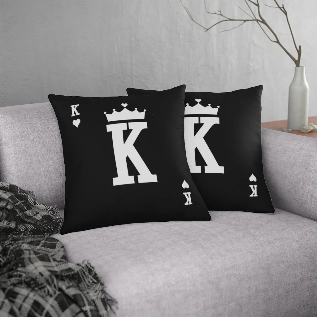 Card King's hearts for Real Boss Black Waterproof Pillows - Image 7