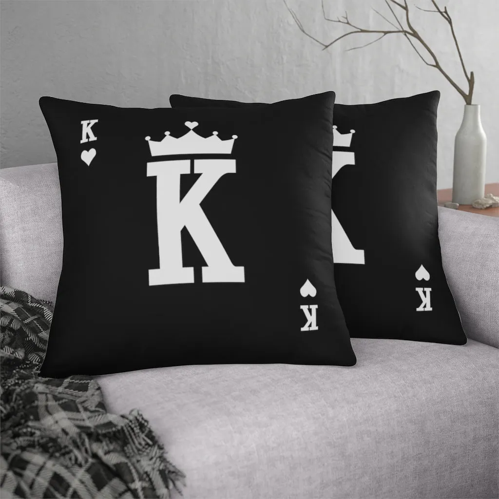 Card King's hearts for Real Boss Black Waterproof Pillows - Image 9