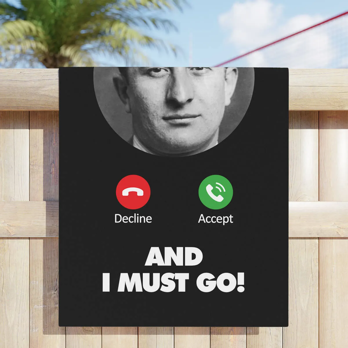 Carlo Gambino is Calling and I Must Go Beach Towel - Image 2