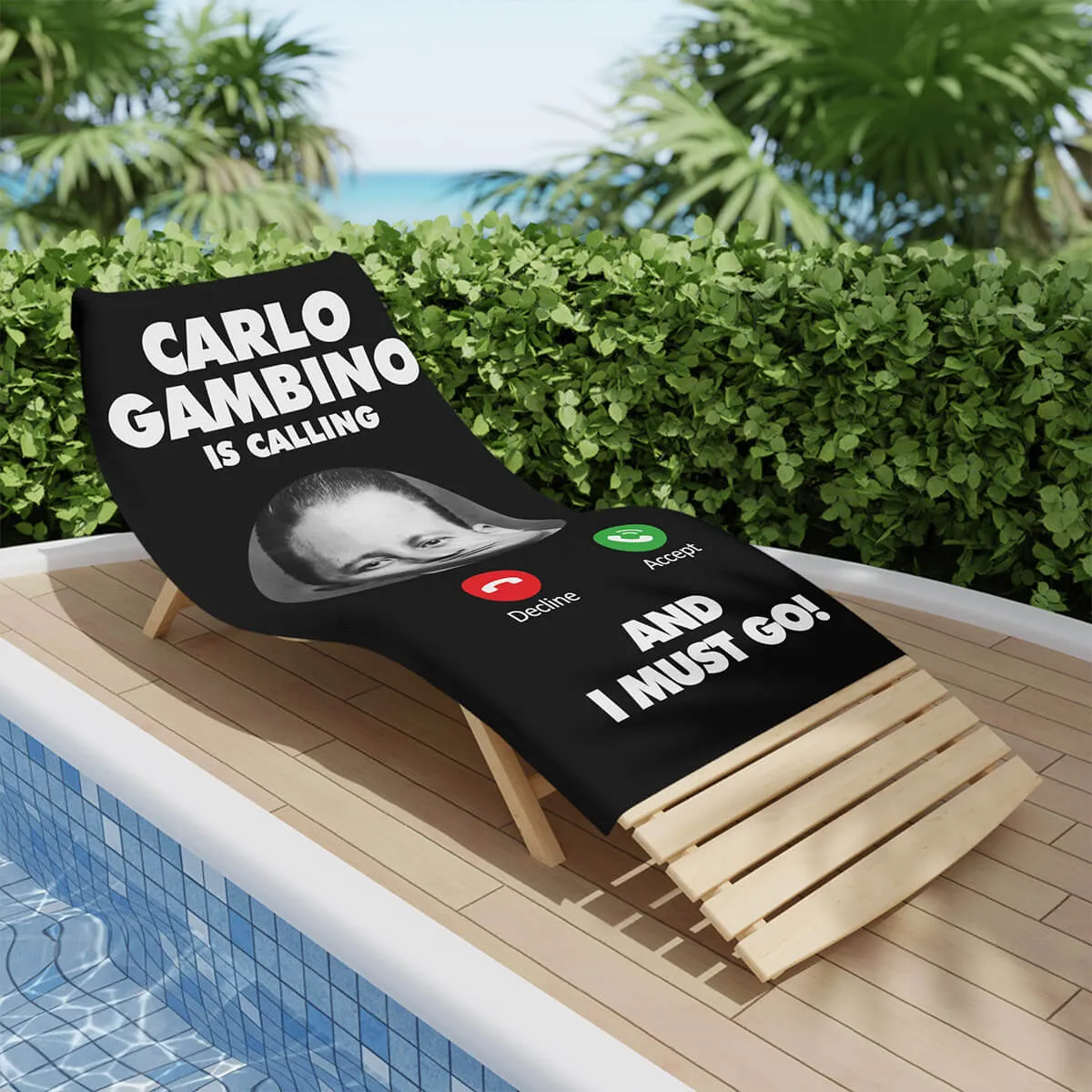 Carlo Gambino is Calling and I Must Go Beach Towel - Image 3